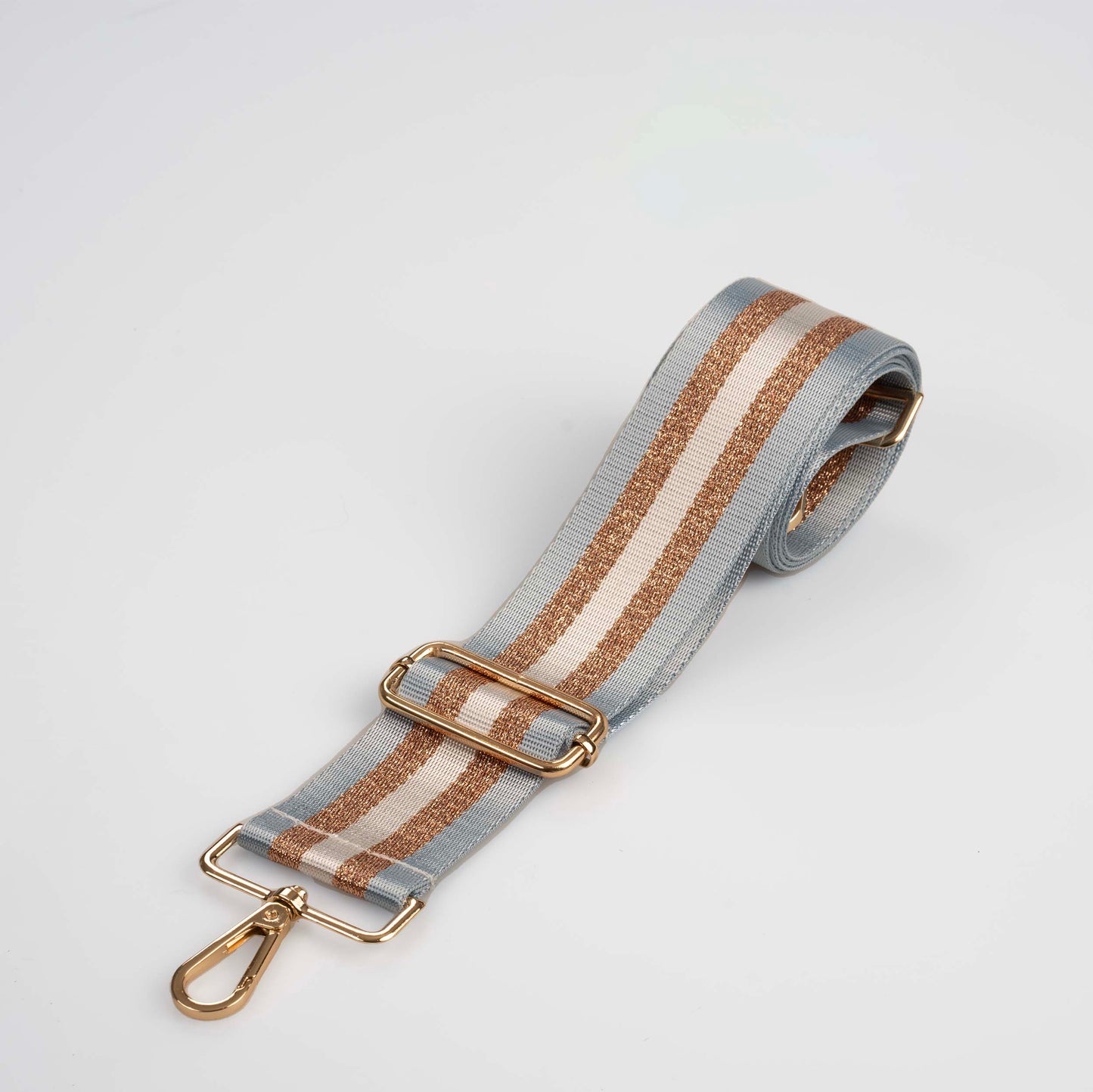 Swoon London Blue & Gold Metallic Stripe Crossbody Bag Strap