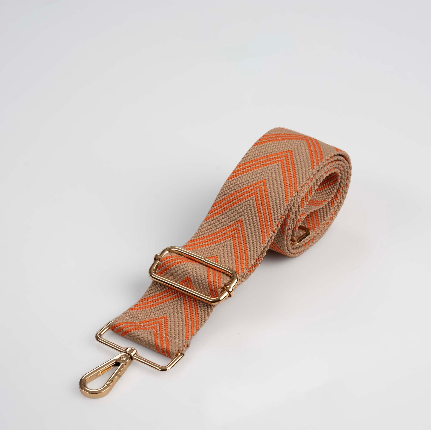 Orange Herringbone Bag Strap - Swoon London