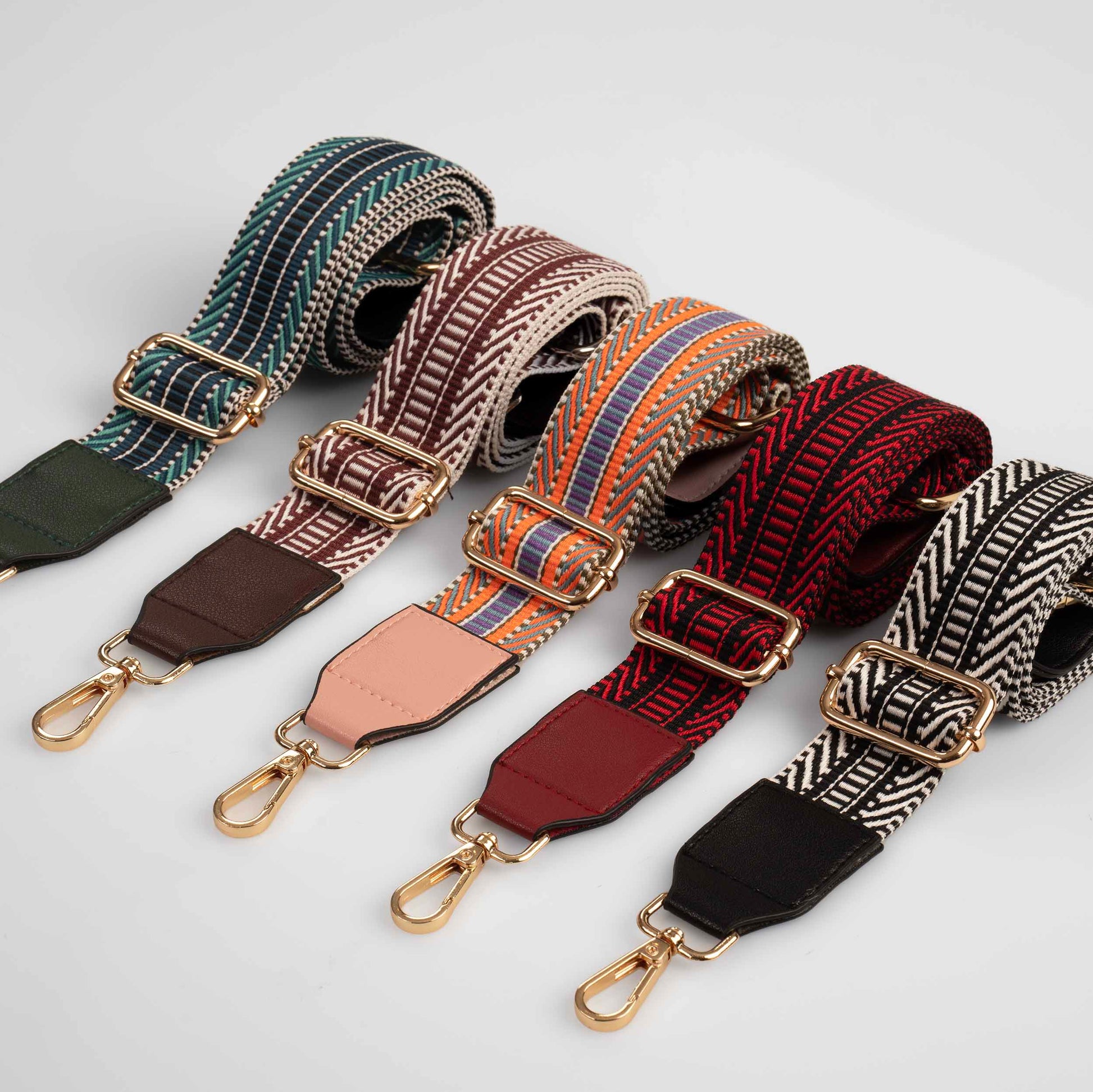Patterned Leather Tipped Strap Collection