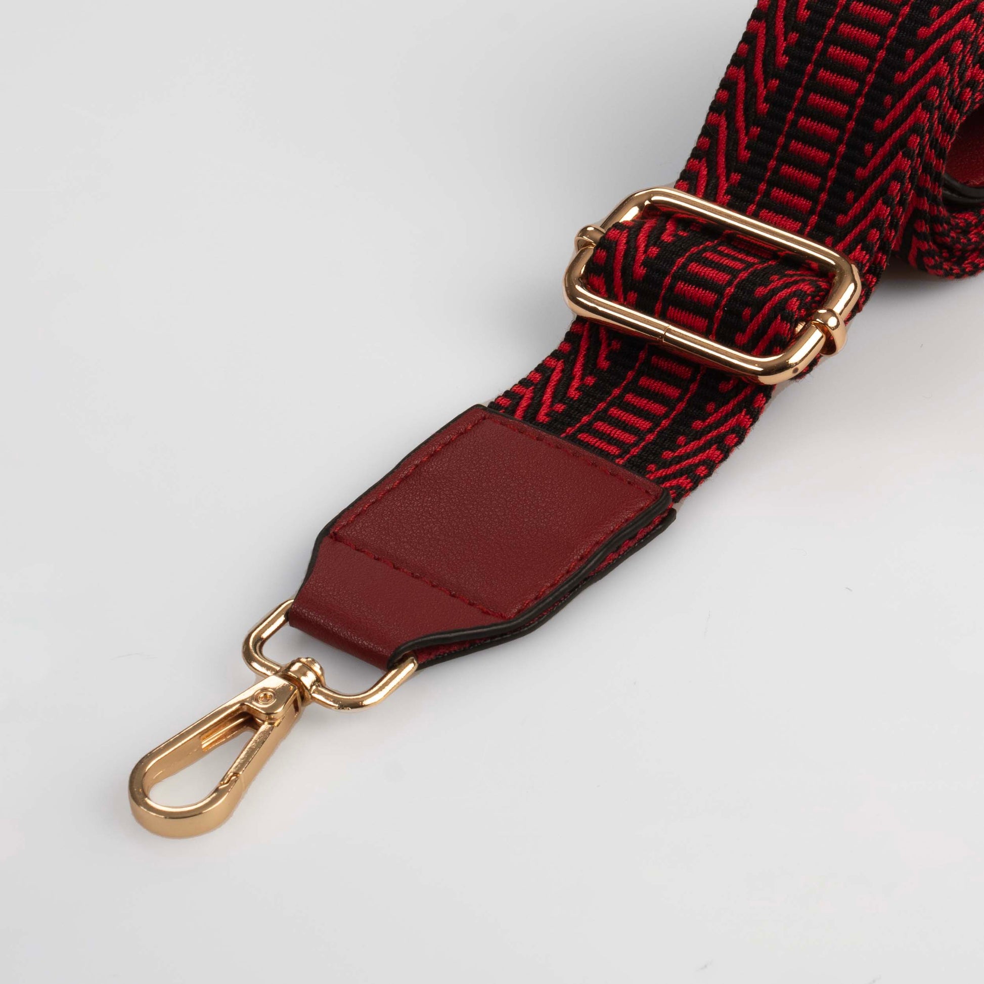 Red-Patterned-Strap-Leather-Tipped