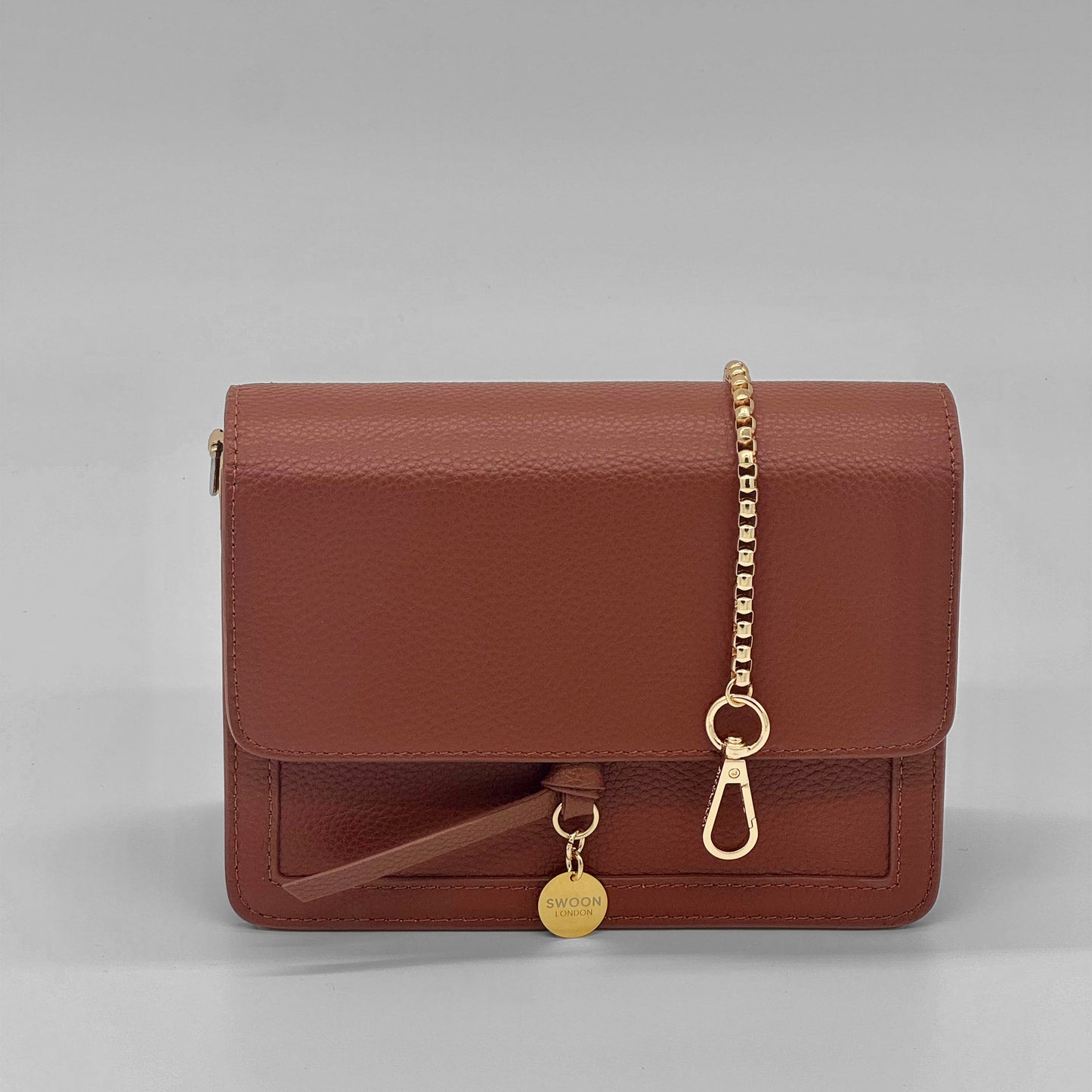Bag with Gold Belcher Chain Bag Strap