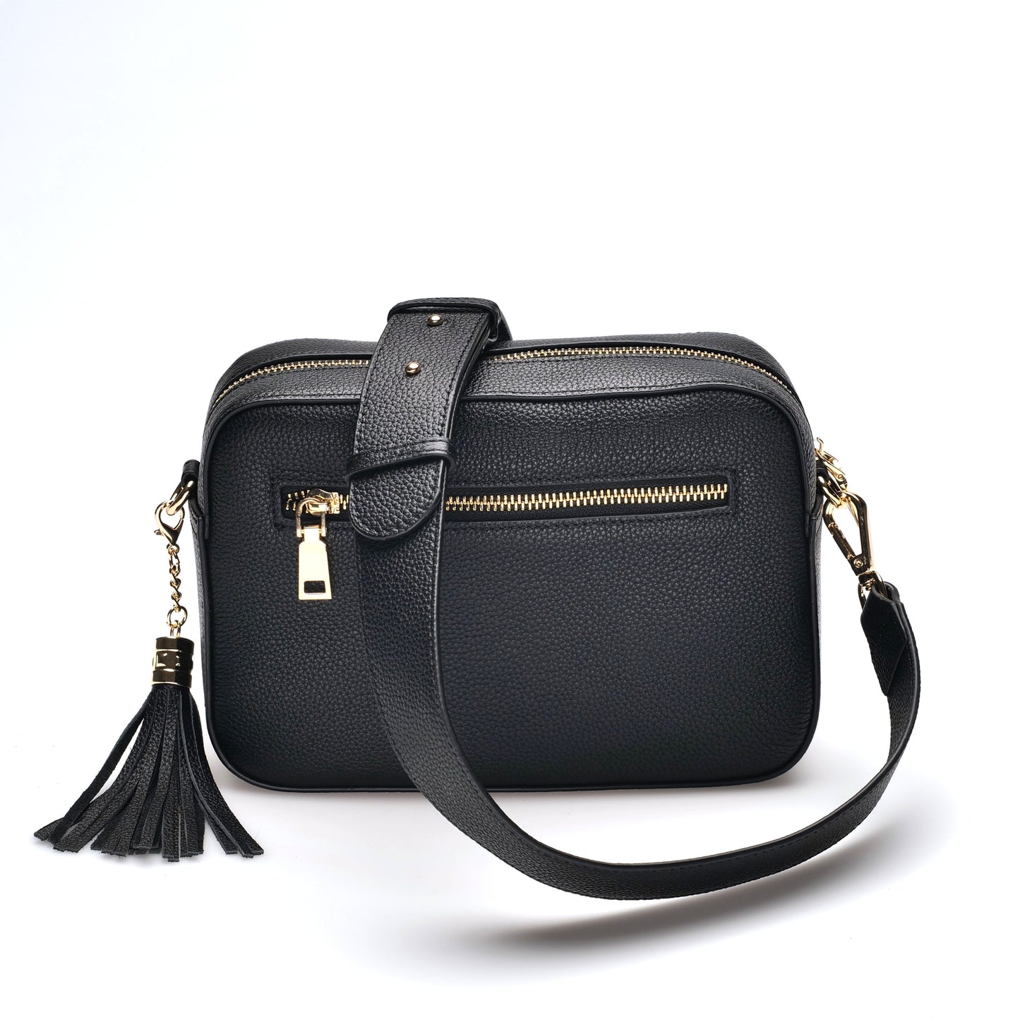 Crossbody Handbags Black Leather - Swoon London