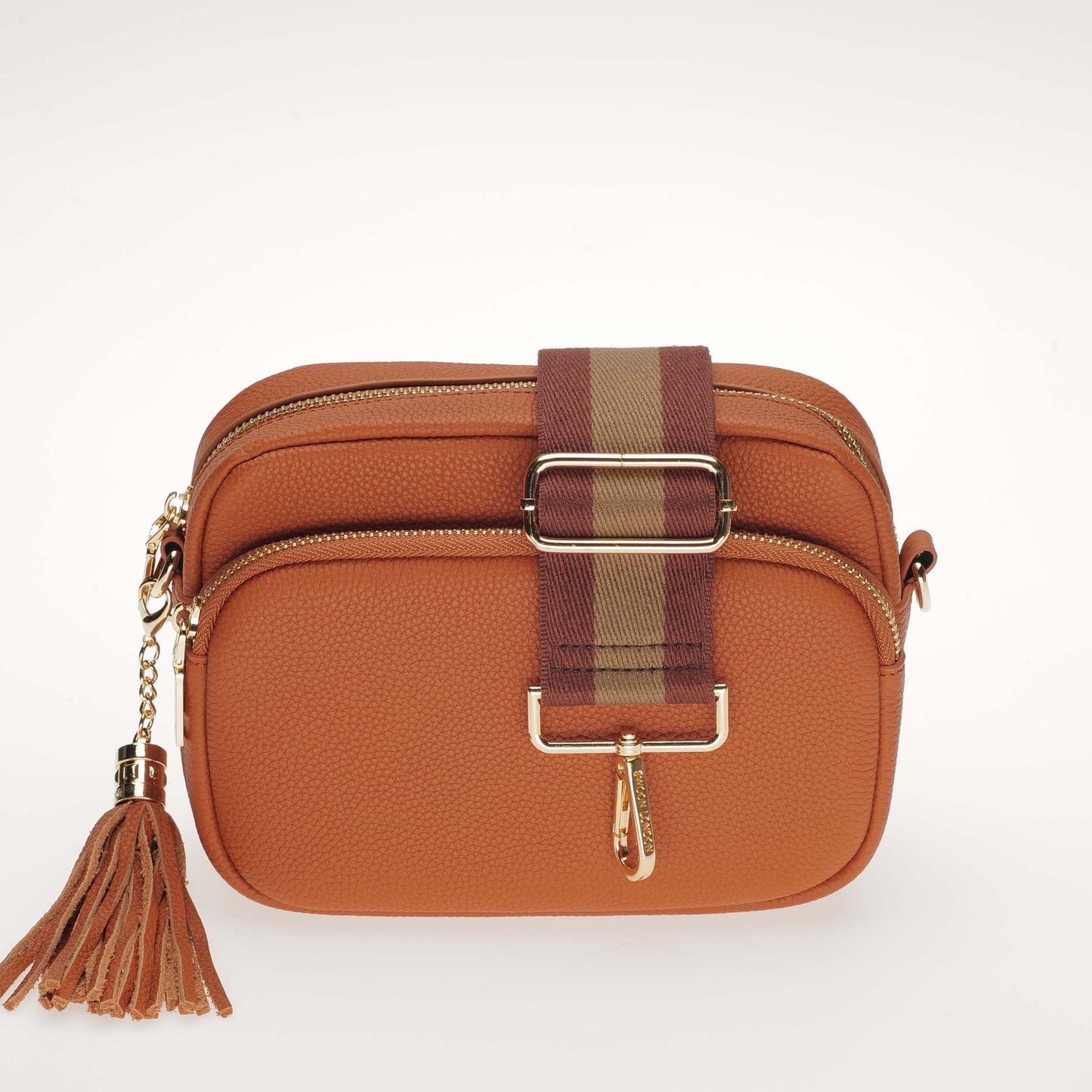 Brown Stripe Bag Strap