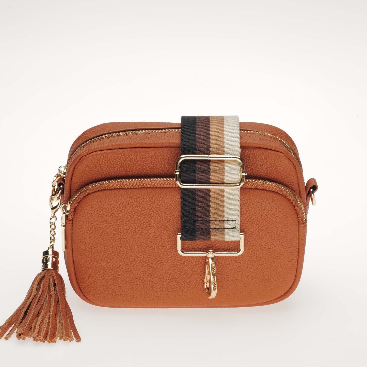 Brown Tones Stripe Bag Strap
