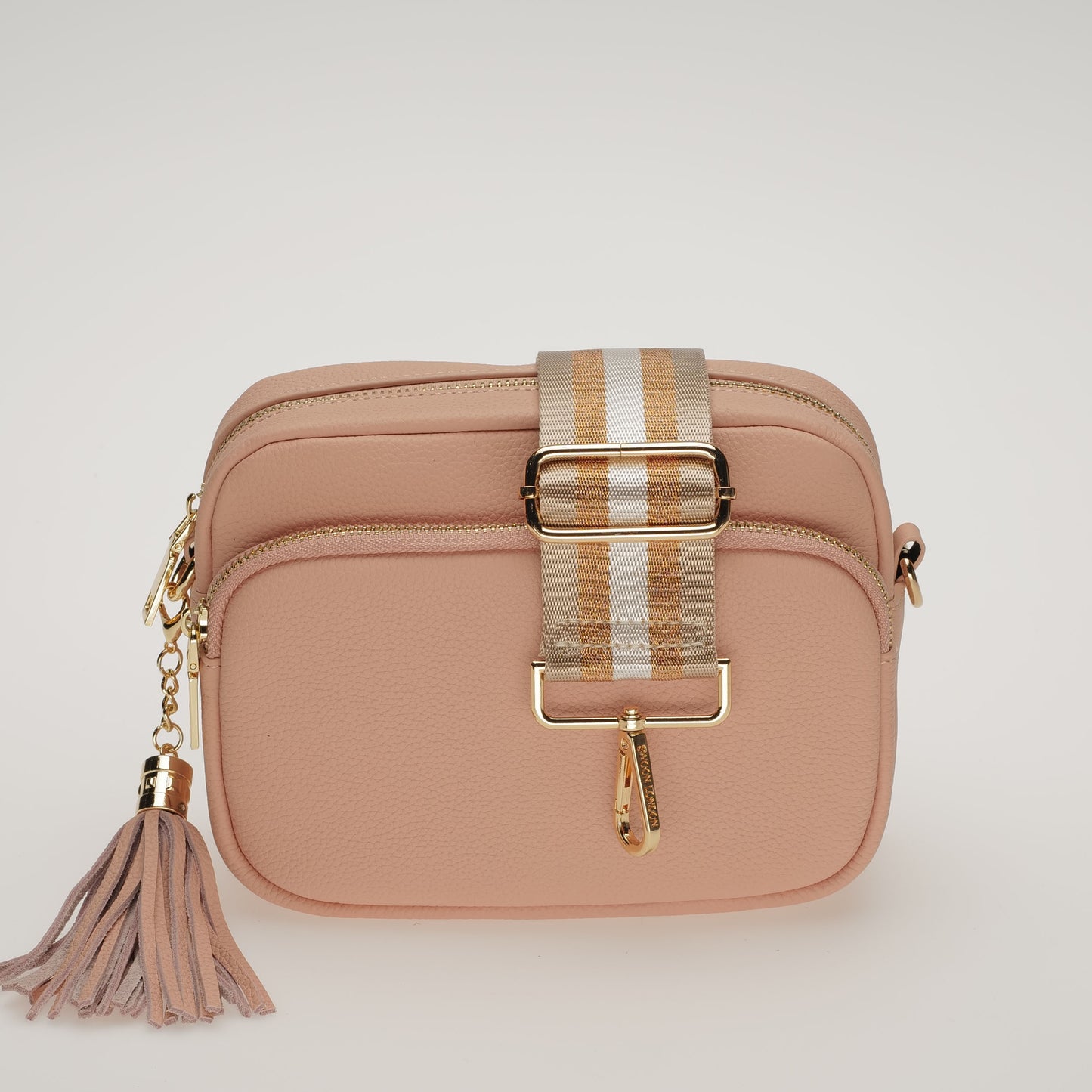 Stone & Gold Metallic Stripe Strap