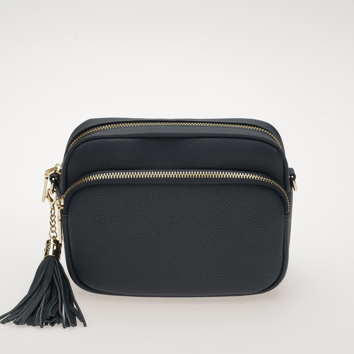 Navy Leather Handbags - Swoon London