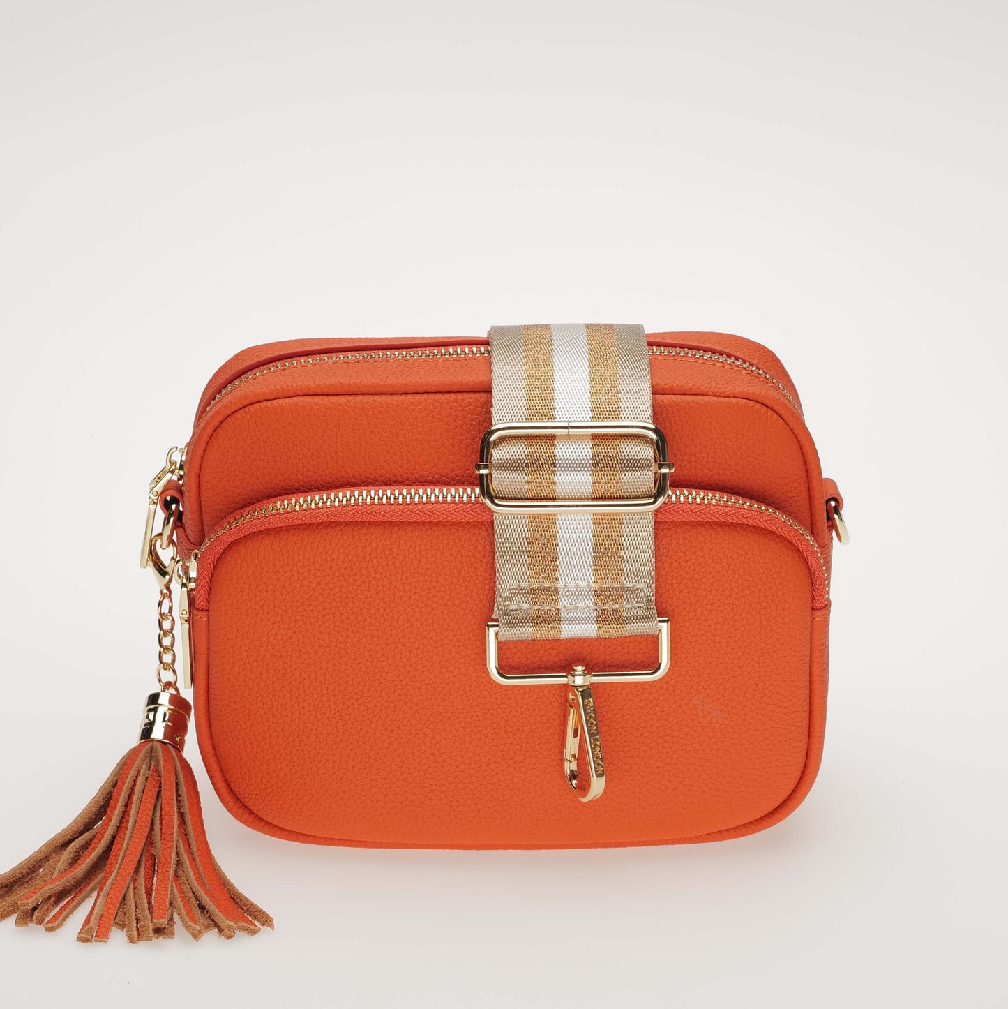 Stone & Gold Metallic Stripe Bag Strap