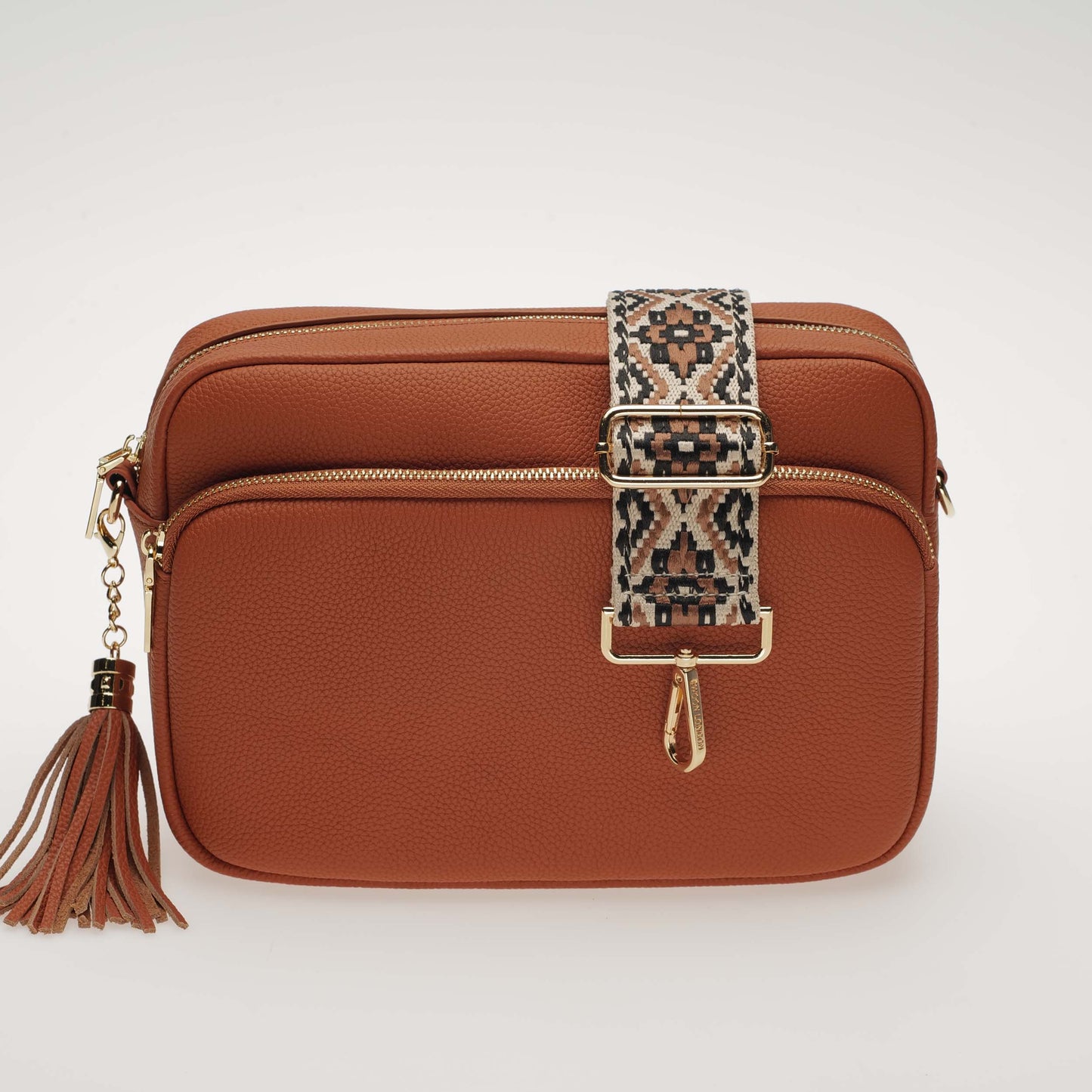 Brown & Black Woven Aztec Strap