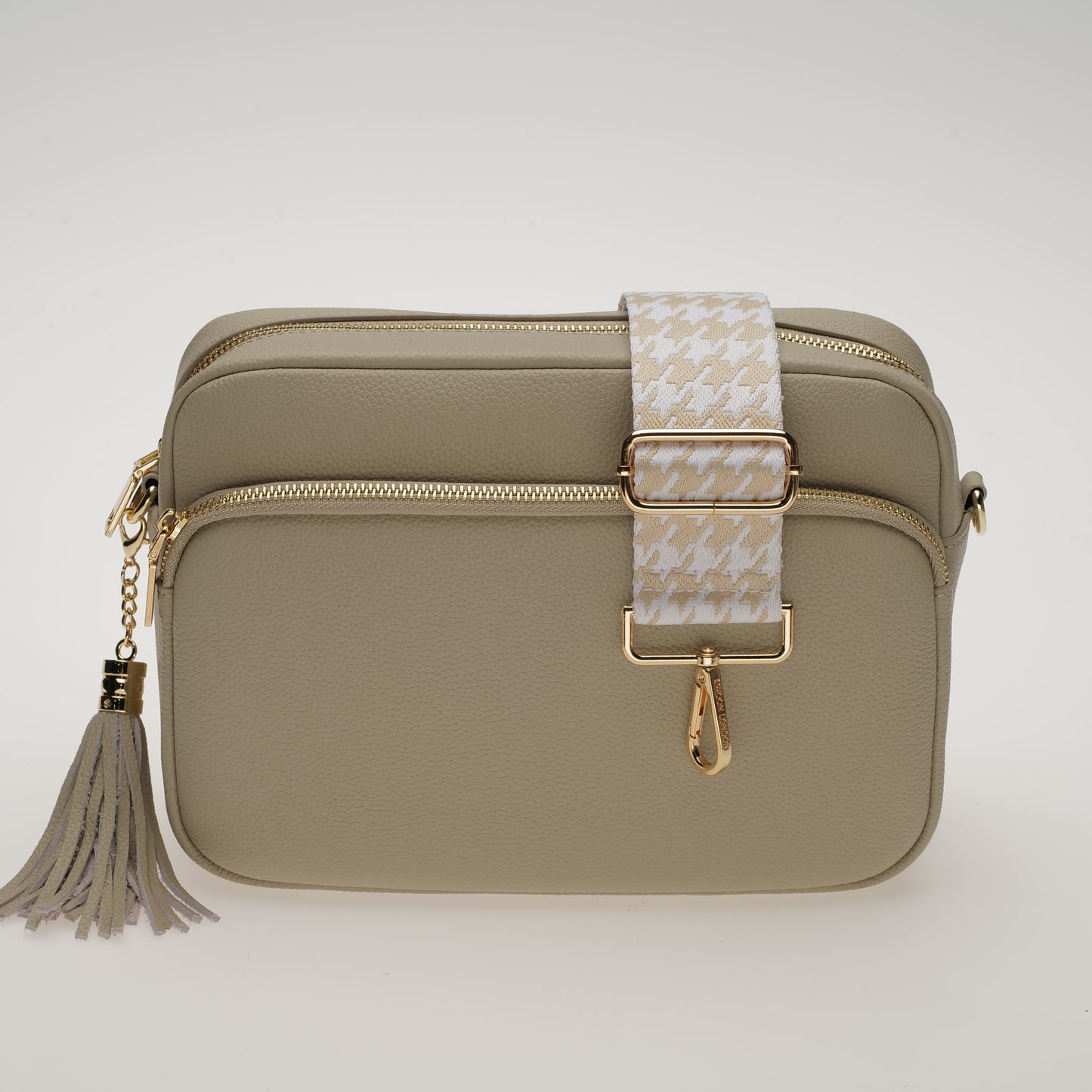 Beige Neutral Houndstooth Strap
