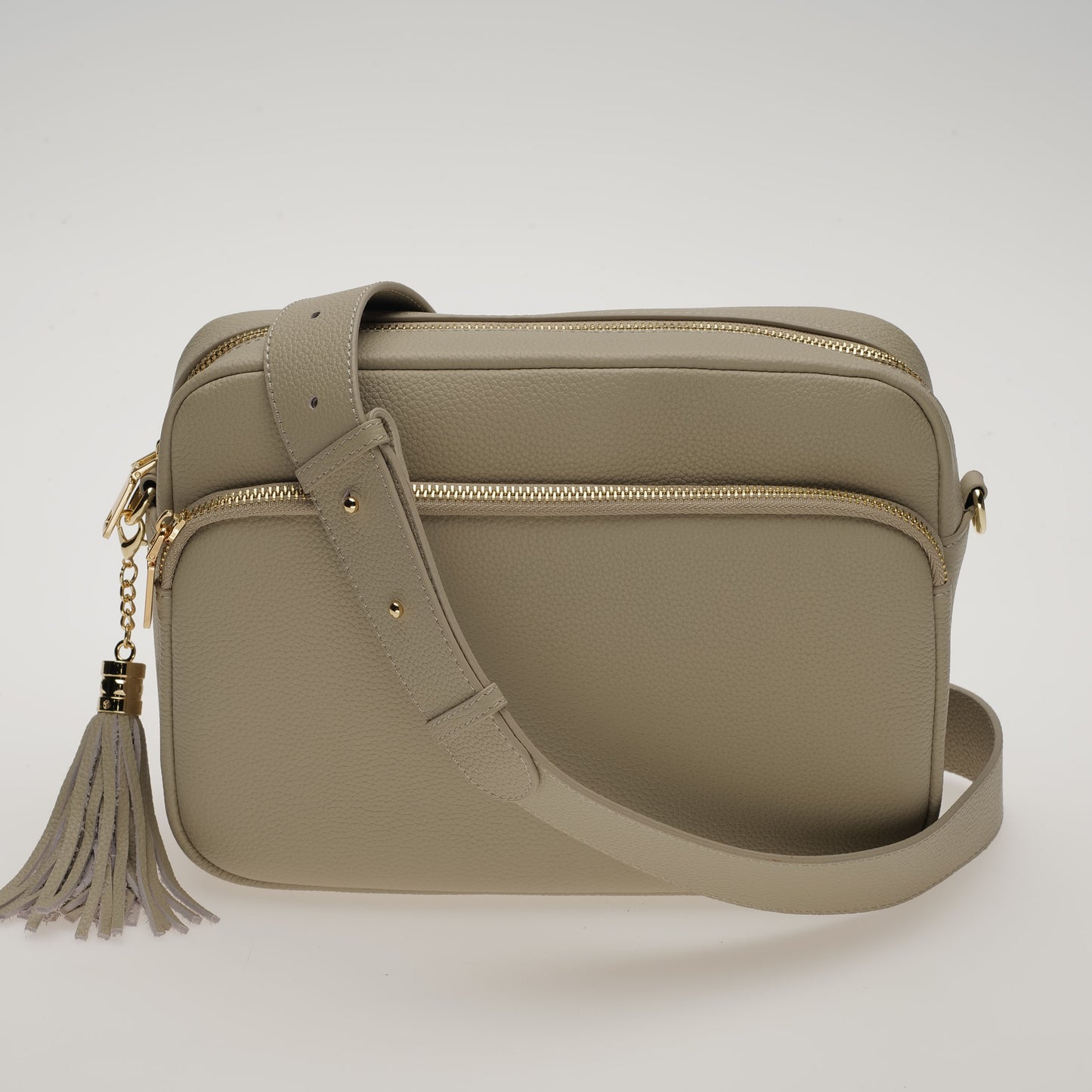 Large Crossbody Bag Women's - Swoon London Downton XL in Calma Stone with Matching Strap