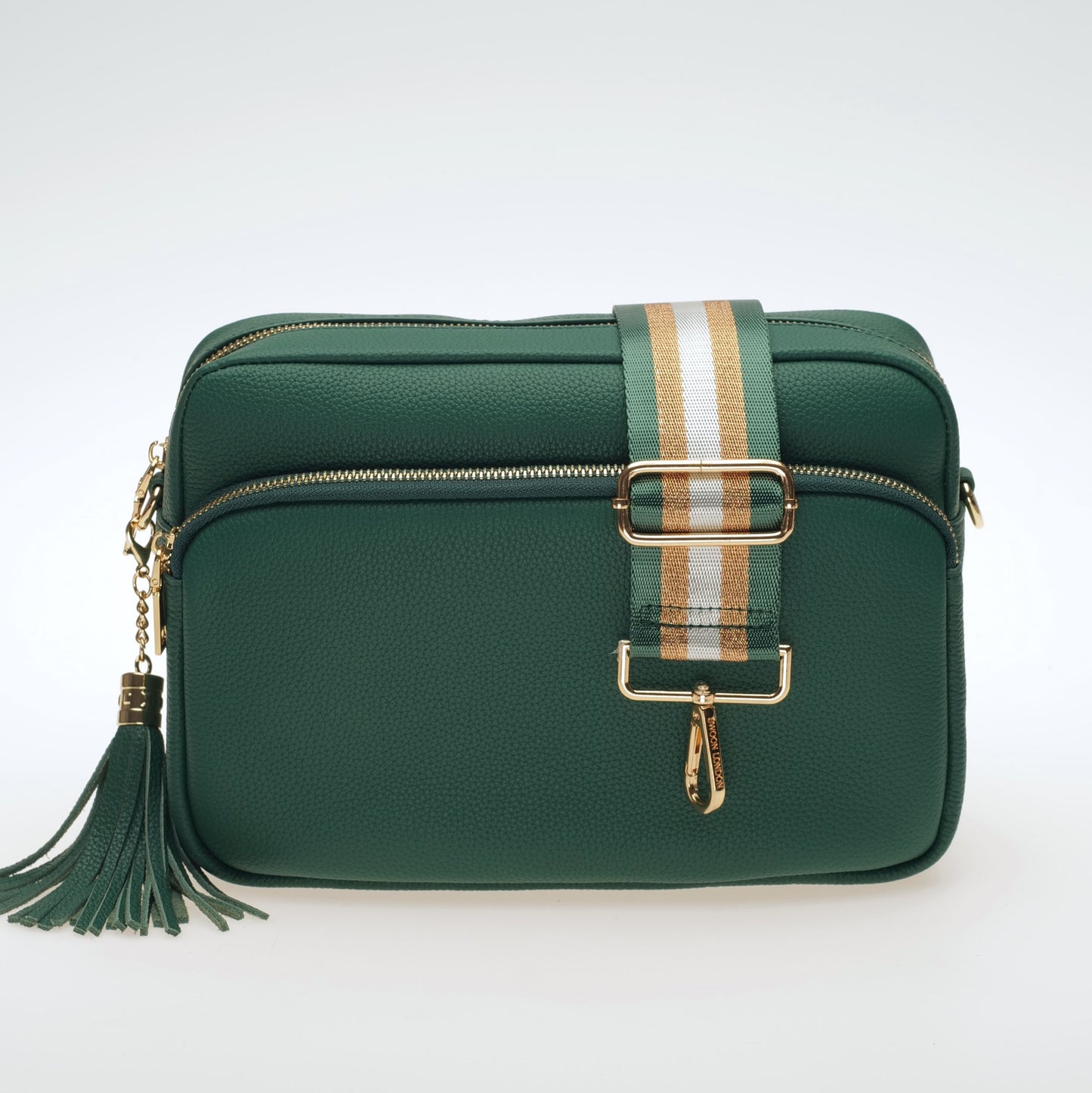 Green & Gold Metallic Stripe Strap