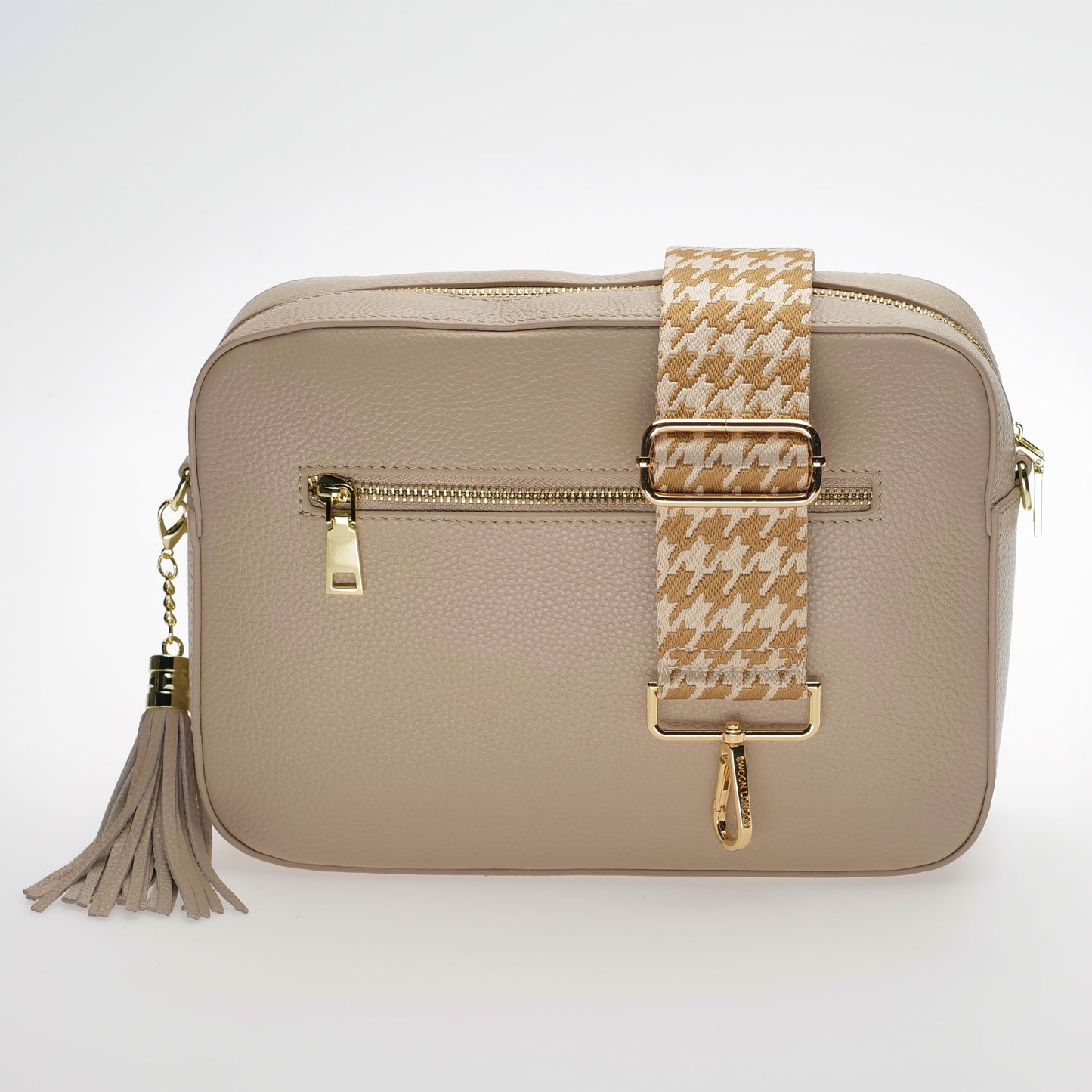 Mid Gold Houndstooth Strap by Swoon London