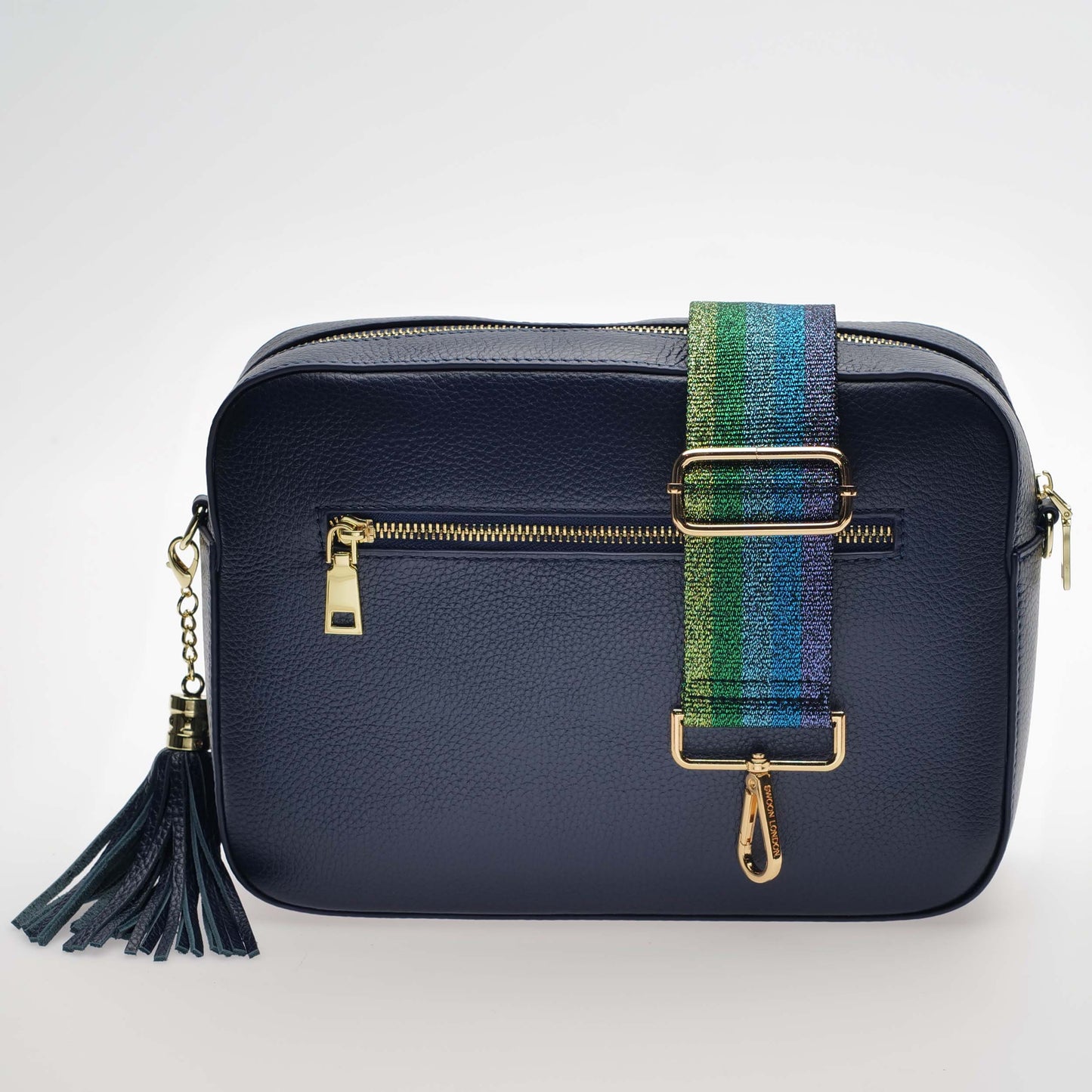 Stratford XL Leather Crossbody Bag in Dark Navy