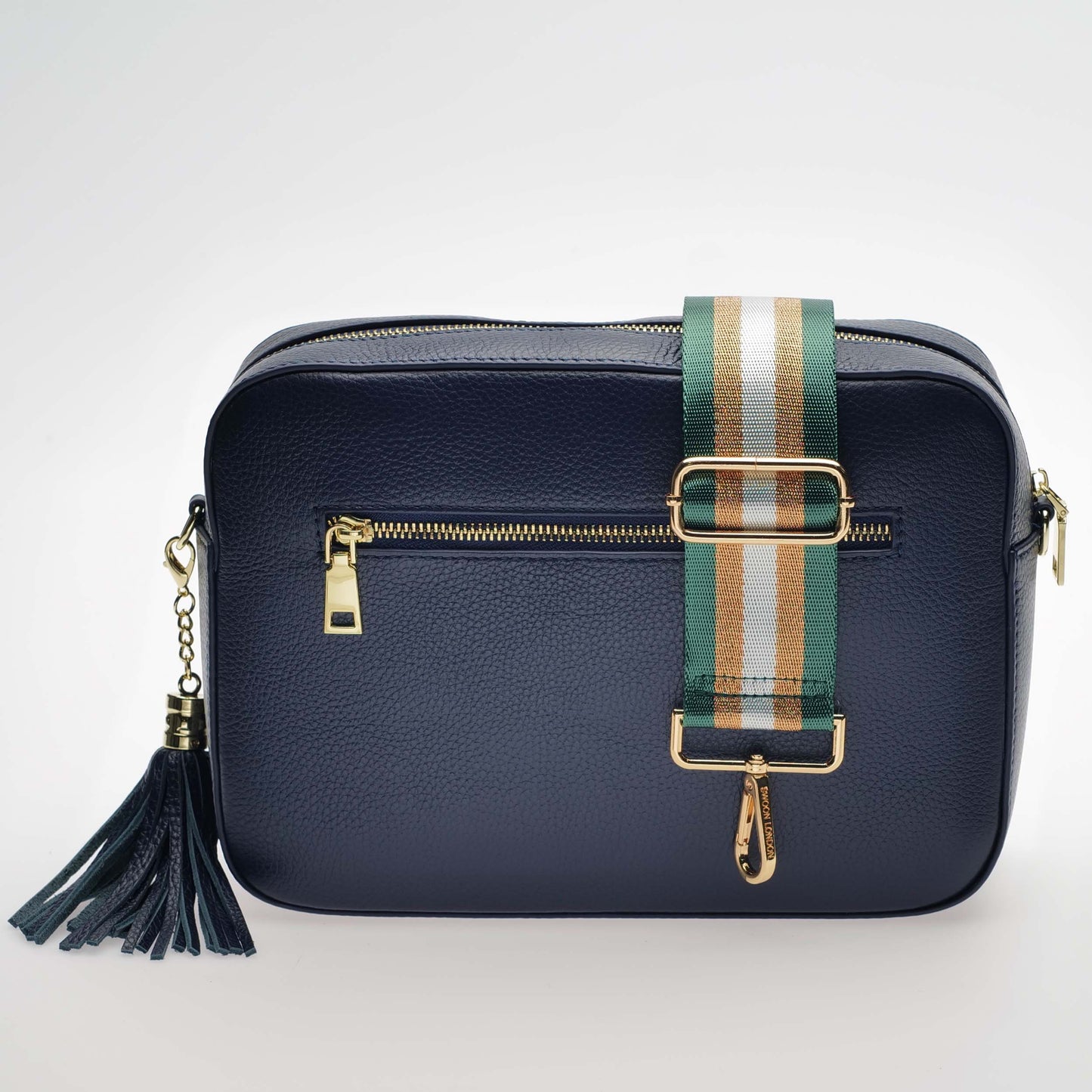 Stratford XL Leather Crossbody in Dark Navy