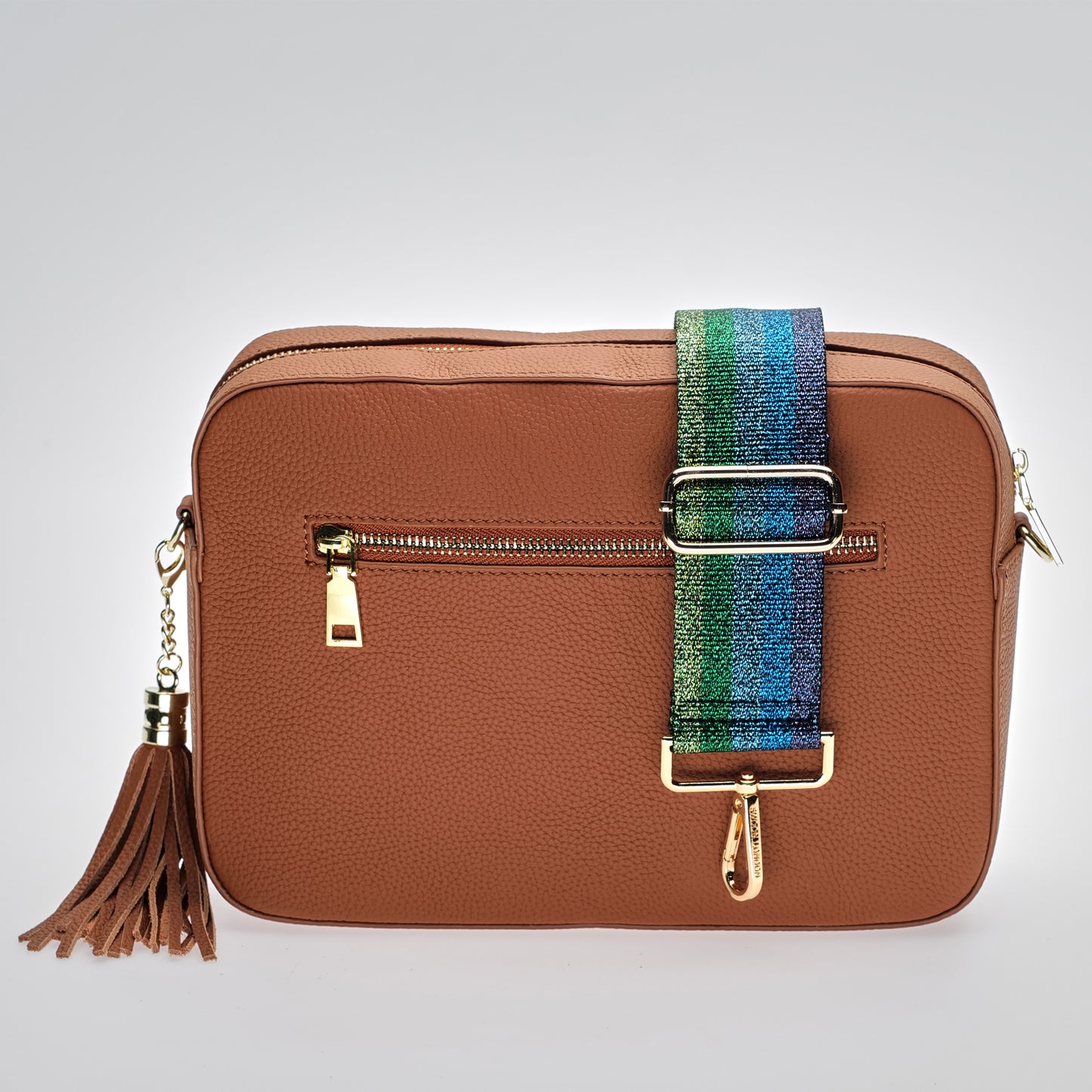 Stratford XL Leather Crossbody Bag in Tuscan Tan