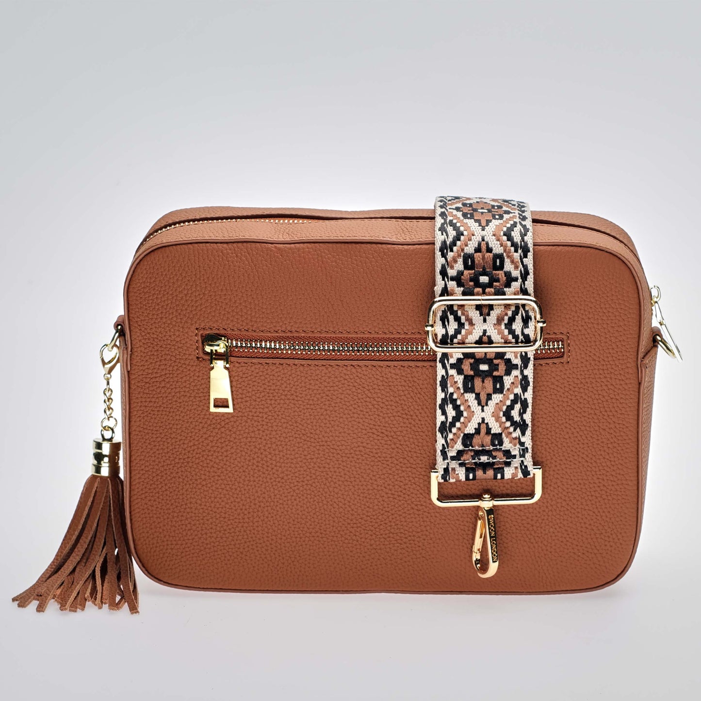 Stratford XL Leather Crossbody Bag in Tuscan Tan