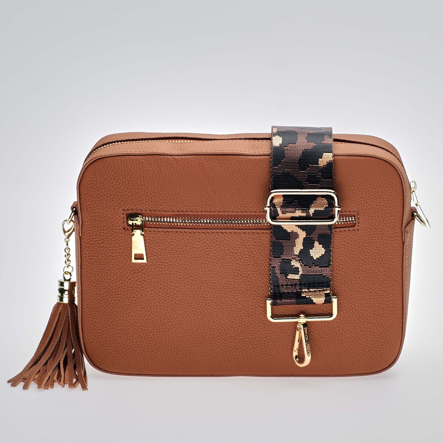 Stratford XL Leather Crossbody Bag in Tuscan Tan