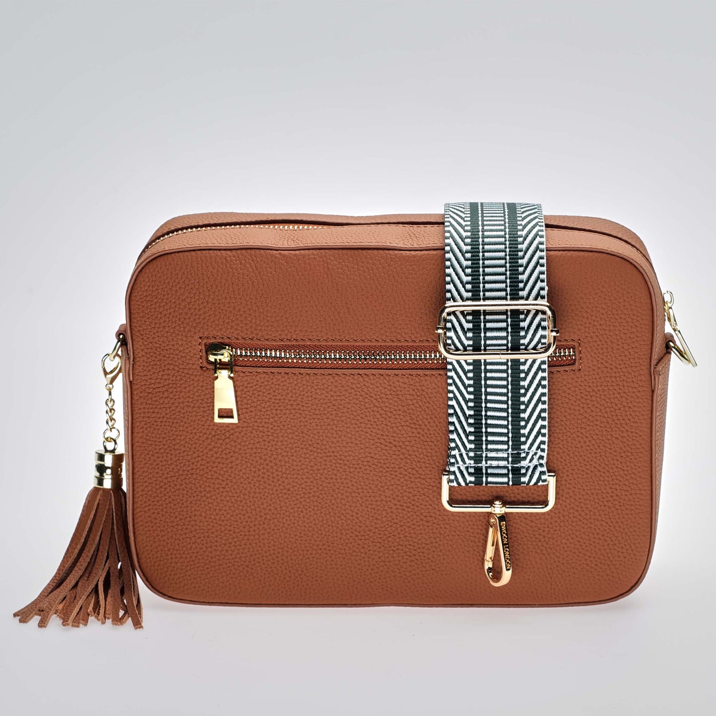 Stratford XL Leather Crossbody Bag in Tuscan Tan