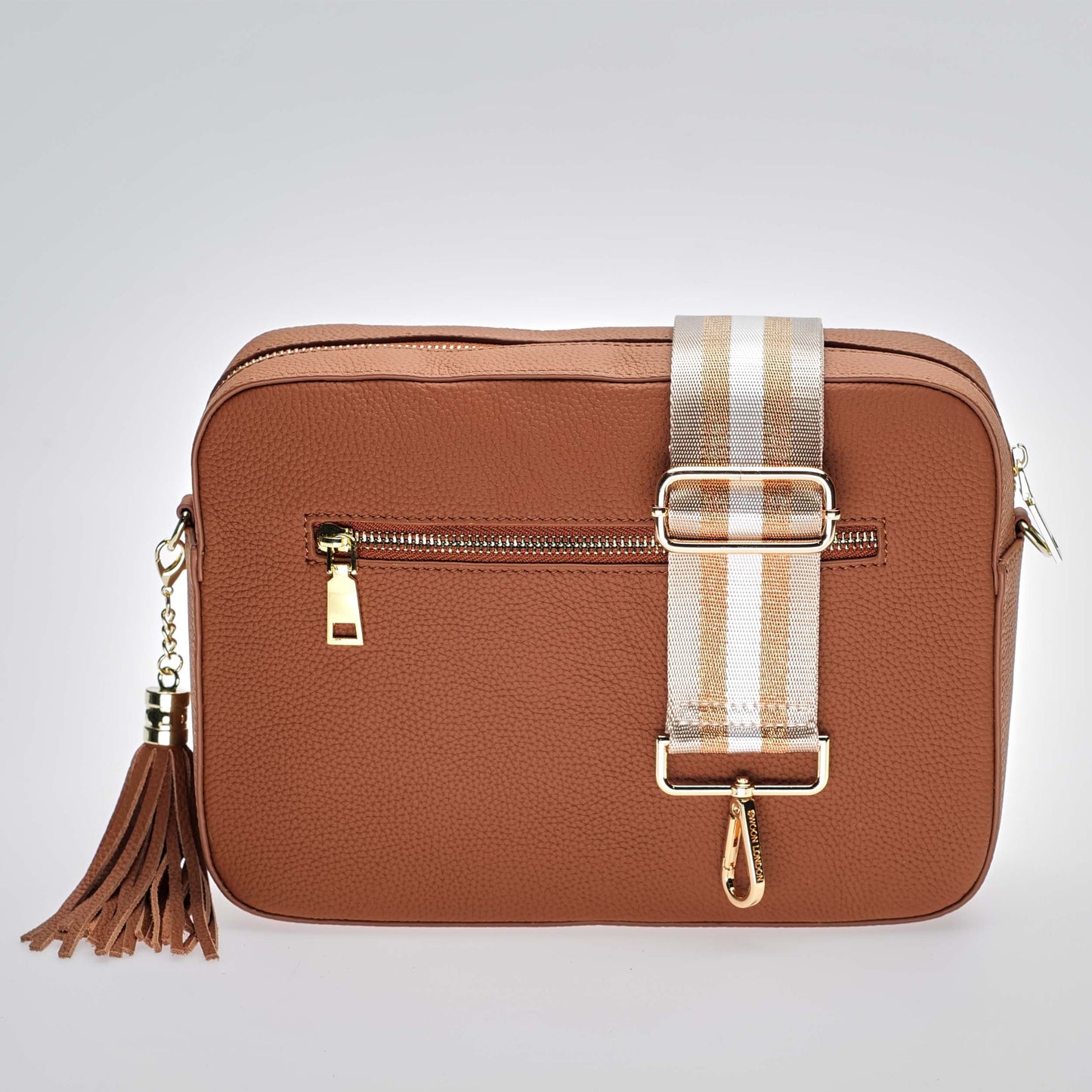 Stratford XL Leather Crossbody Bag in Tuscan Tan