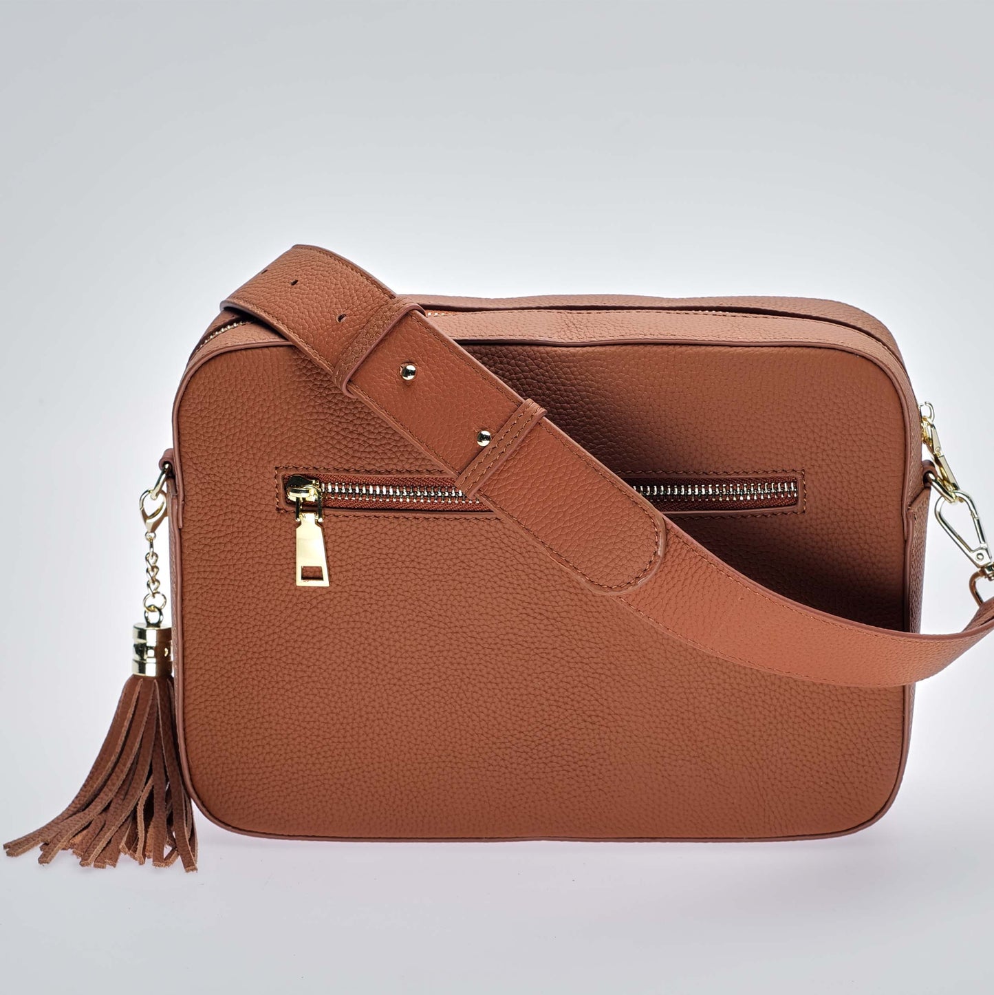 Stratford XL Crossbody Bag - Tuscan Tan with Matching Leather Strap