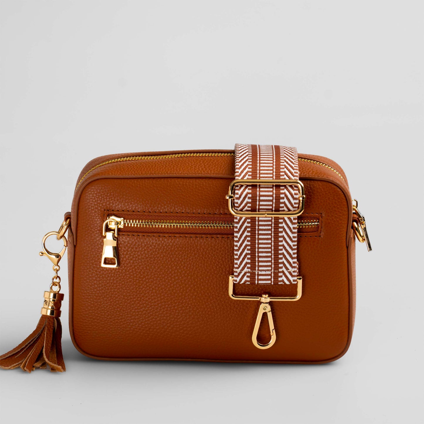 Stratford Crossbody Bag in Bronzed Tan - Swoon London