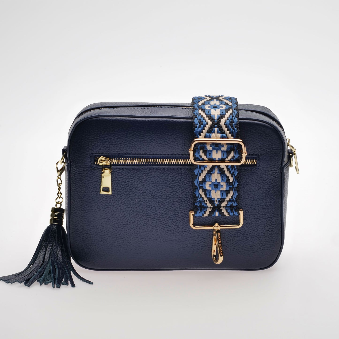 Stratford Leather Crossbody Bag in Dark Navy