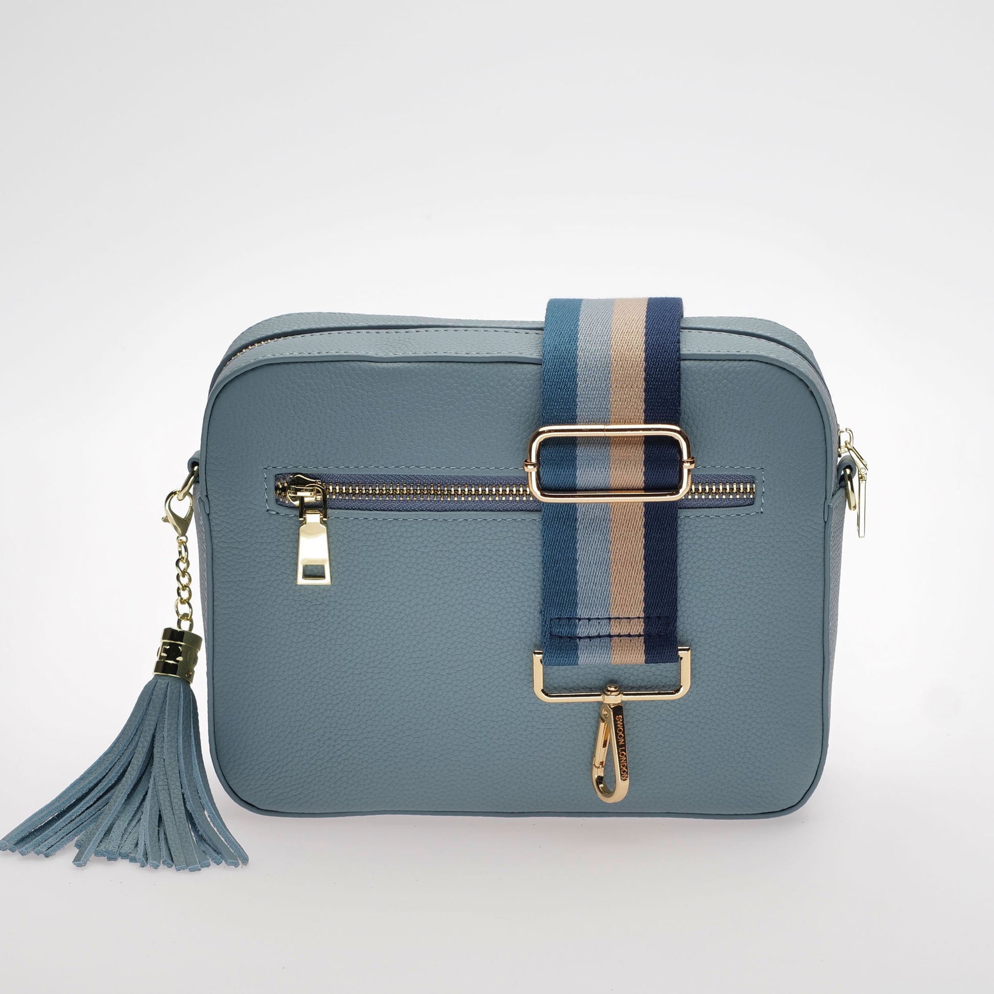 Blue Tones Stripe Bag Strap by Swoon London