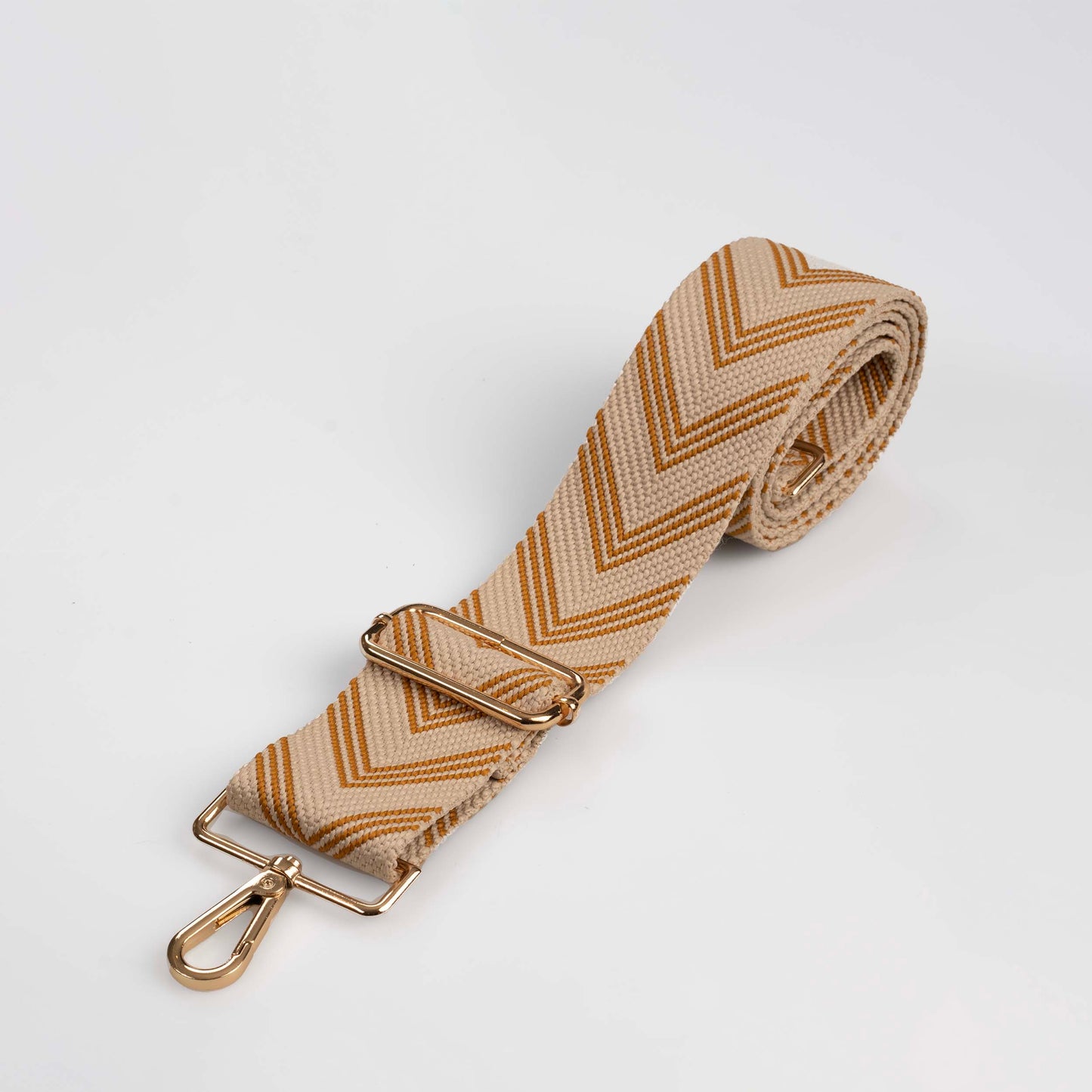 Tan Herringbone Crossbody Bag Strap - Swoon London