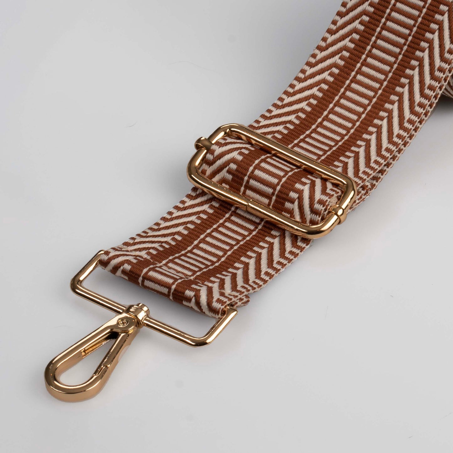 Tan Patterned Crossbody Bag Strap - Swoon London