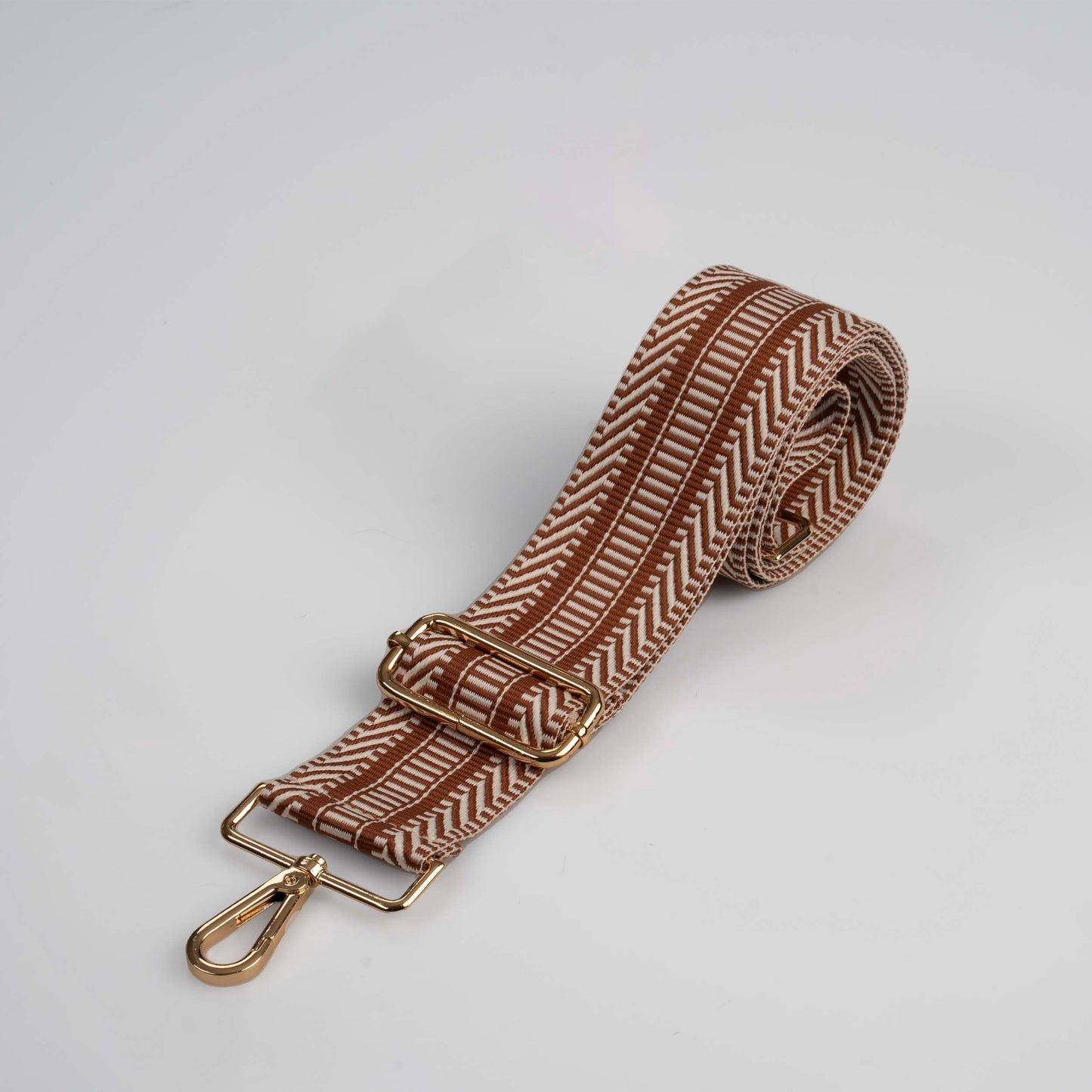 Tan Patterned Crossbody Bag Strap - Swoon London