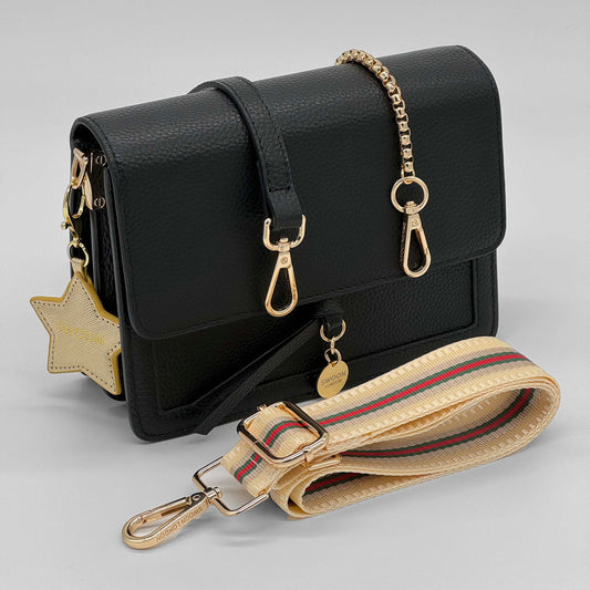 The I Mean Business Leather Crossbody Bag Set by Swoon London