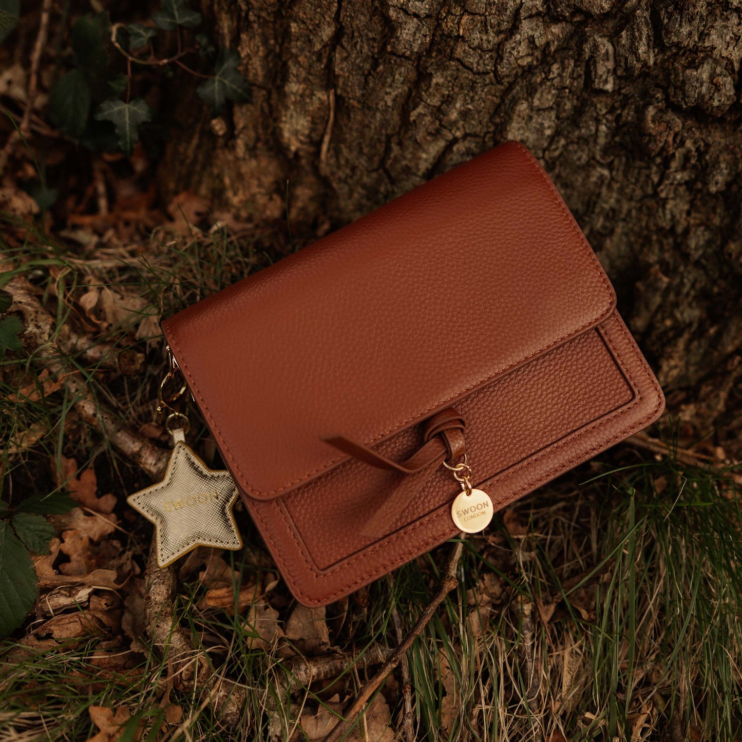 Harlan Tan Leather crossbody bag by Swoon London