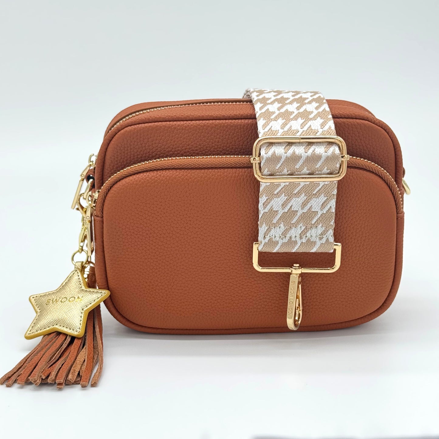 Bronzed Tan Downton Crossbody by Swoon London