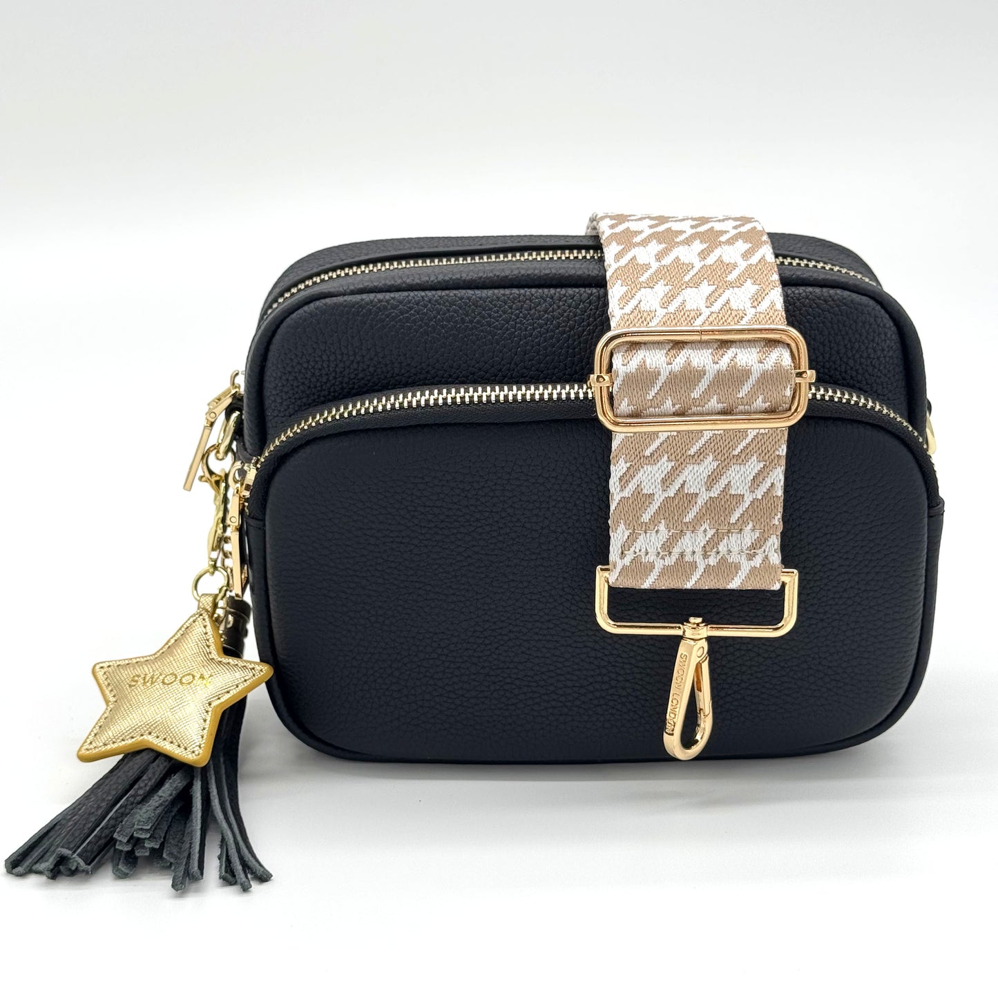 Midnight Black Downton Crossbody by Swoon London