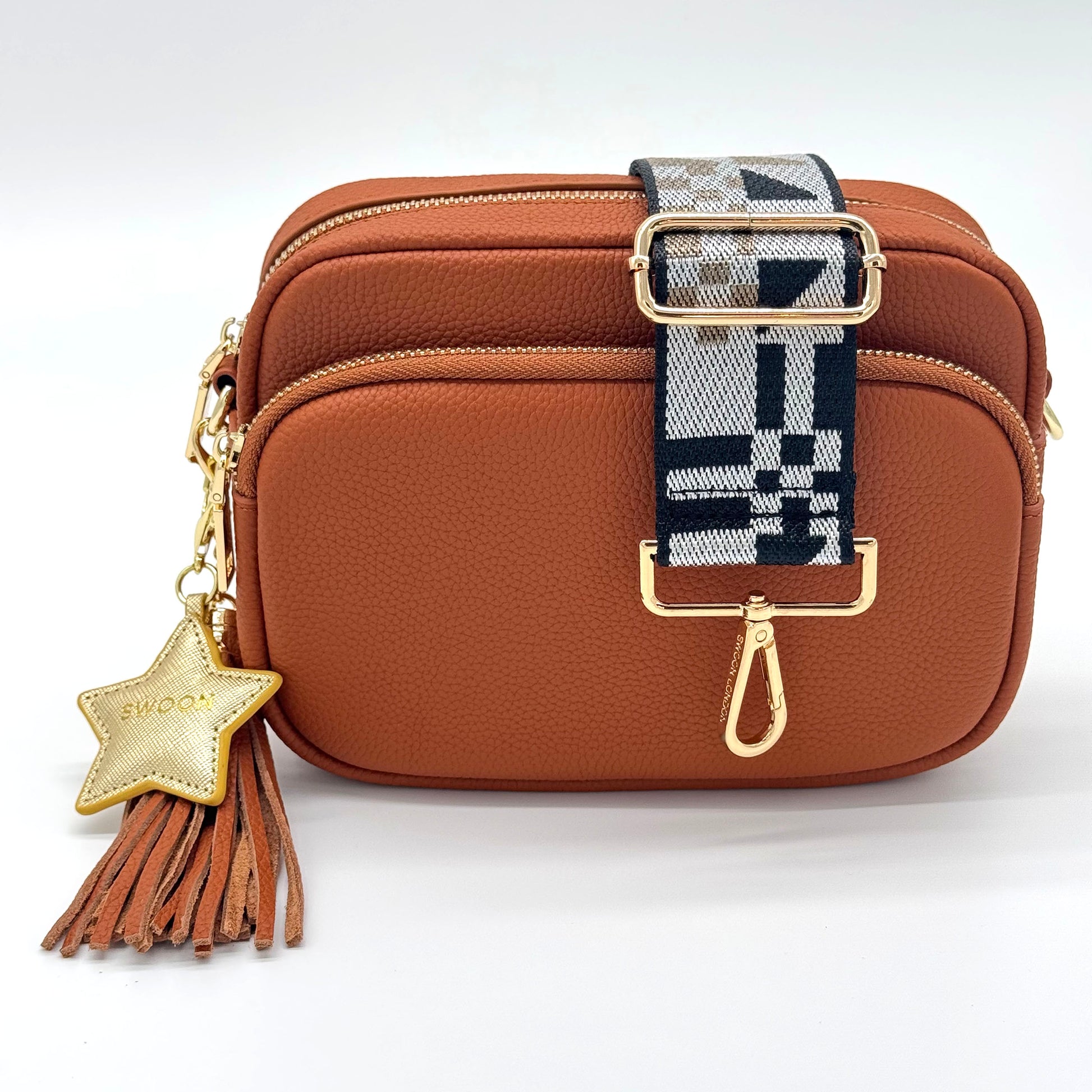 Bronzed Tan Downton Crossbody by Swoon London