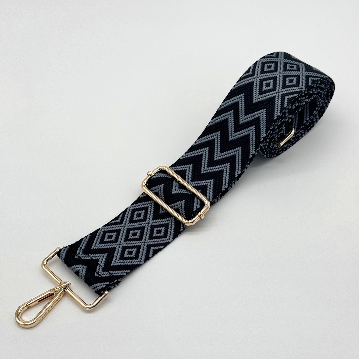 Black & Blue Zig Zag Crossbody Bag Strap by Swoon London