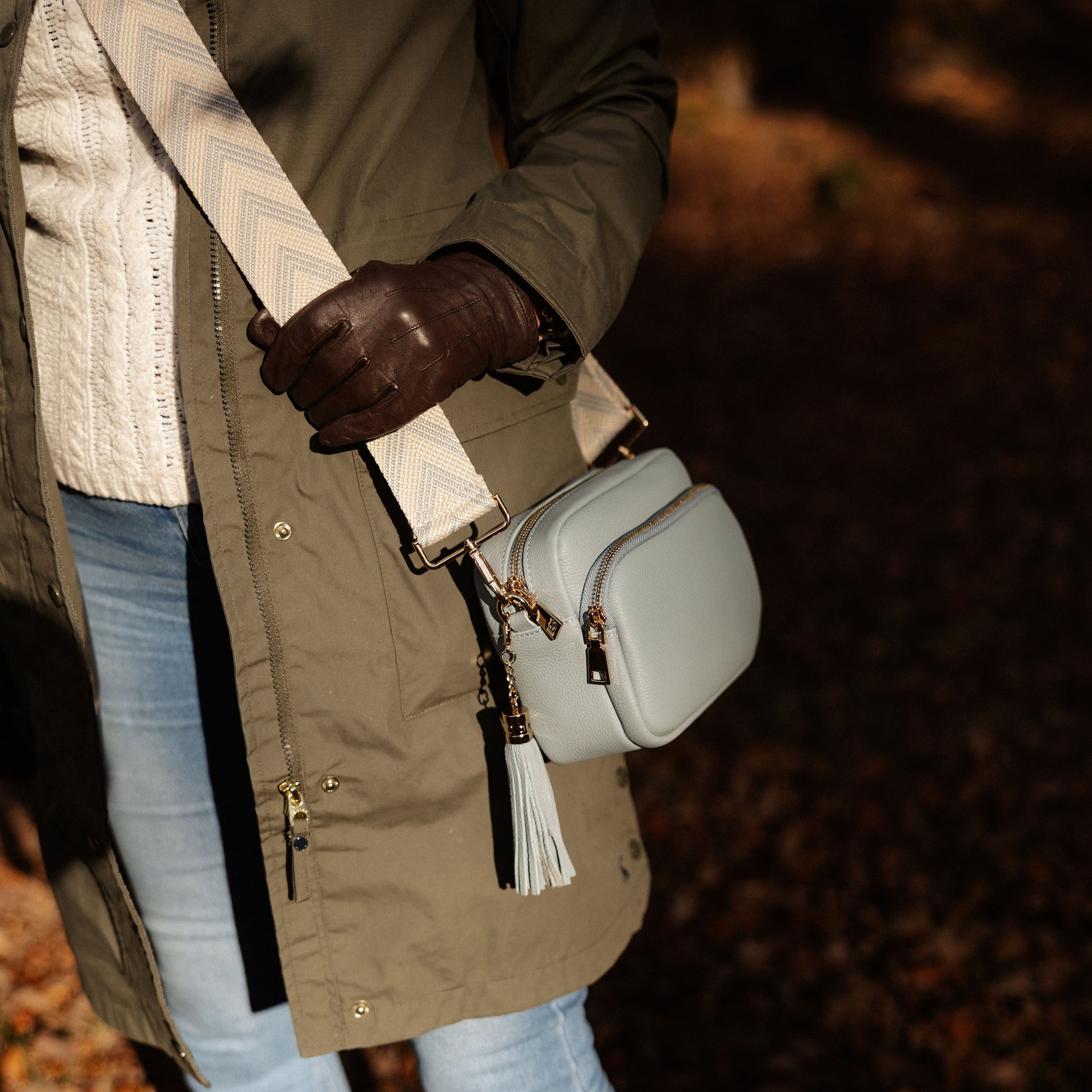 Blue Leather Crossbody Bag - Swoon London