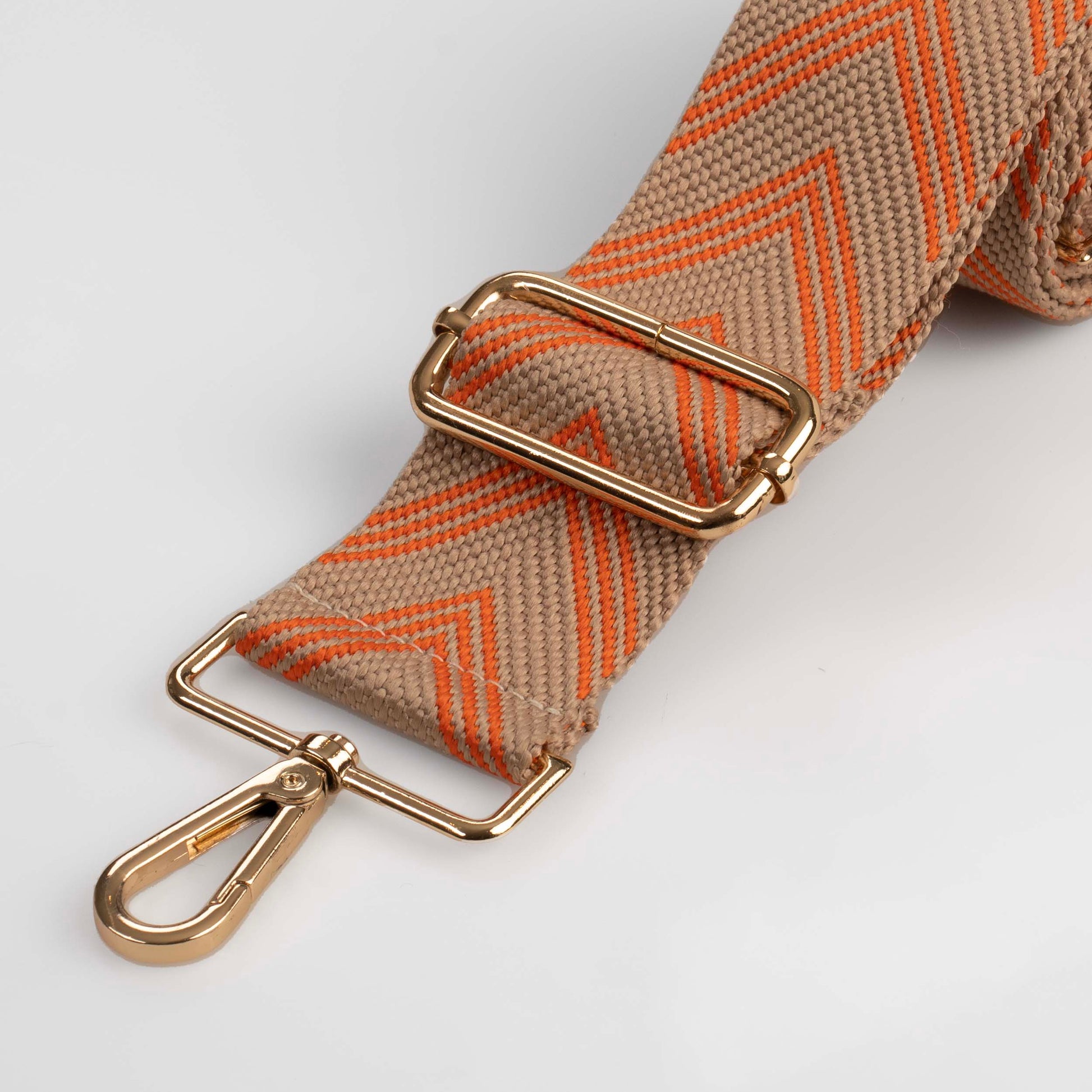 Orange Herringbone Bag Strap - Swoon London