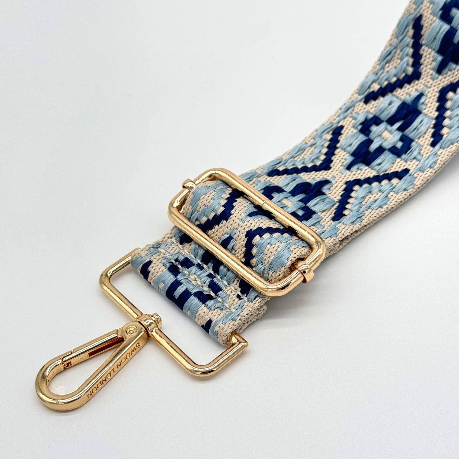 Stone & Blue Woven Aztec Strap by Swoon London