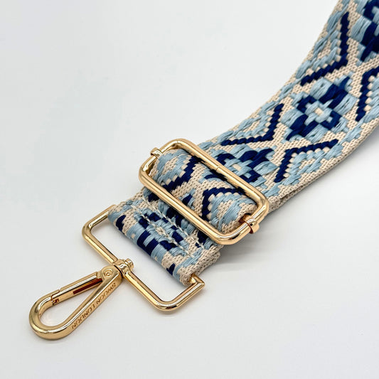 Stone & Blue Woven Aztec Strap by Swoon London