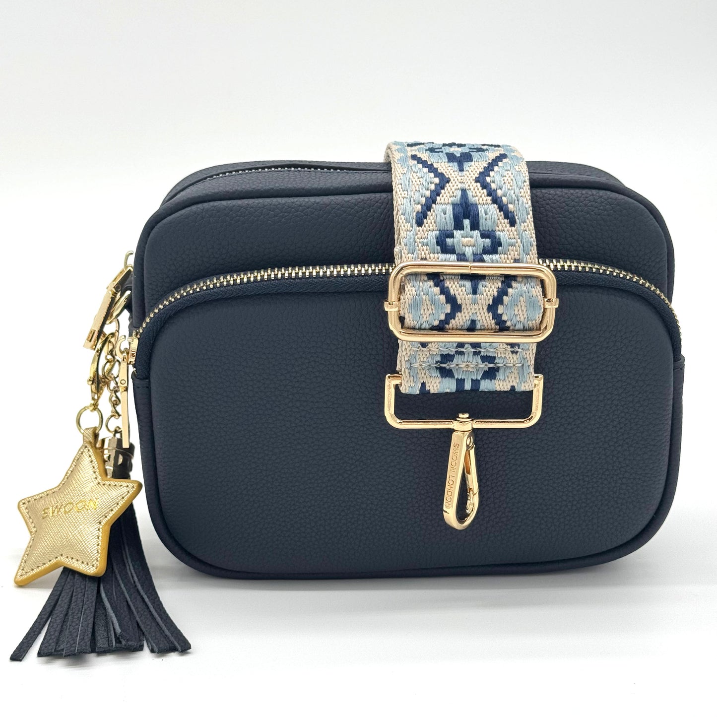 Dark Navy Downton Crossbody by Swoon London