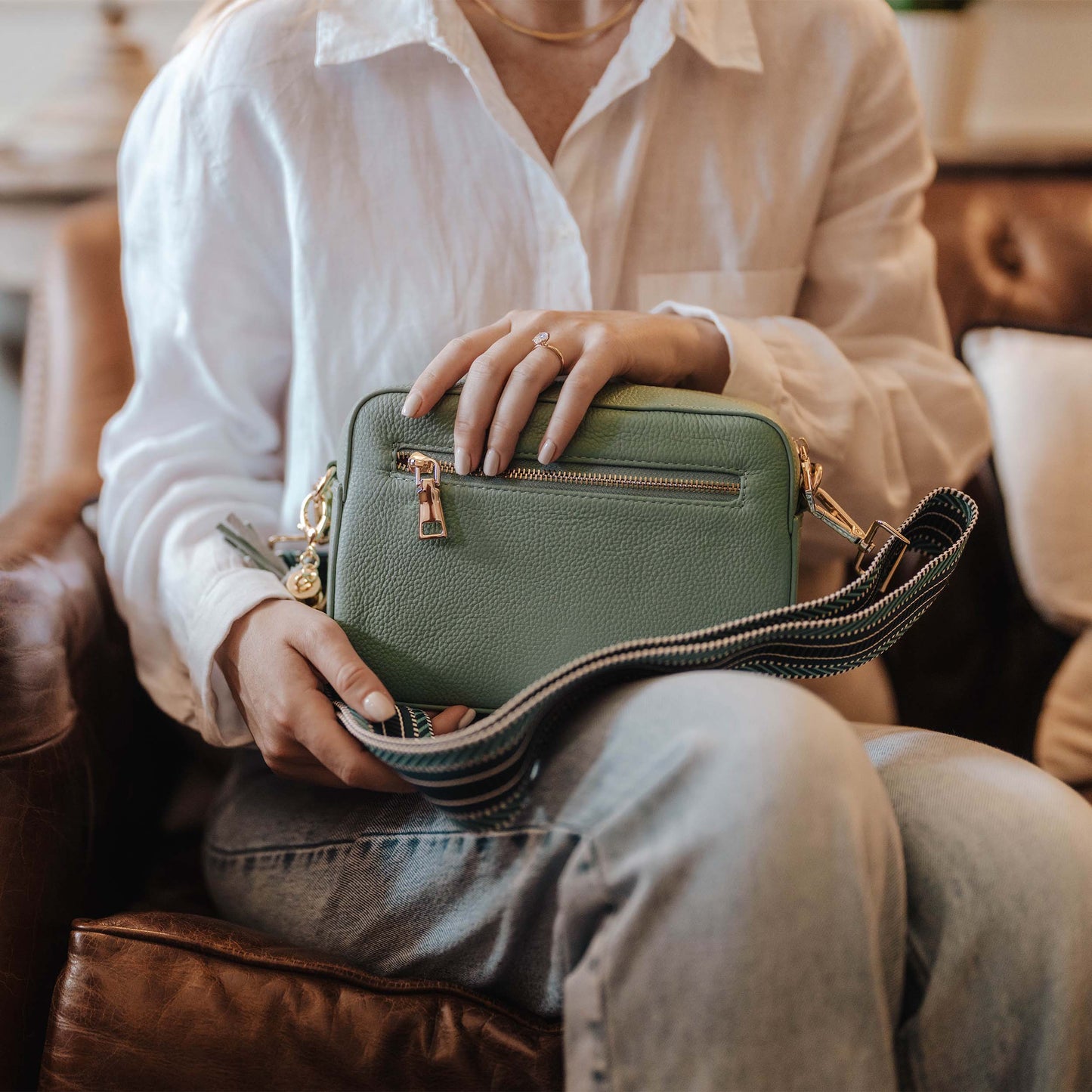 Stratford Bag Mint Green - On Person