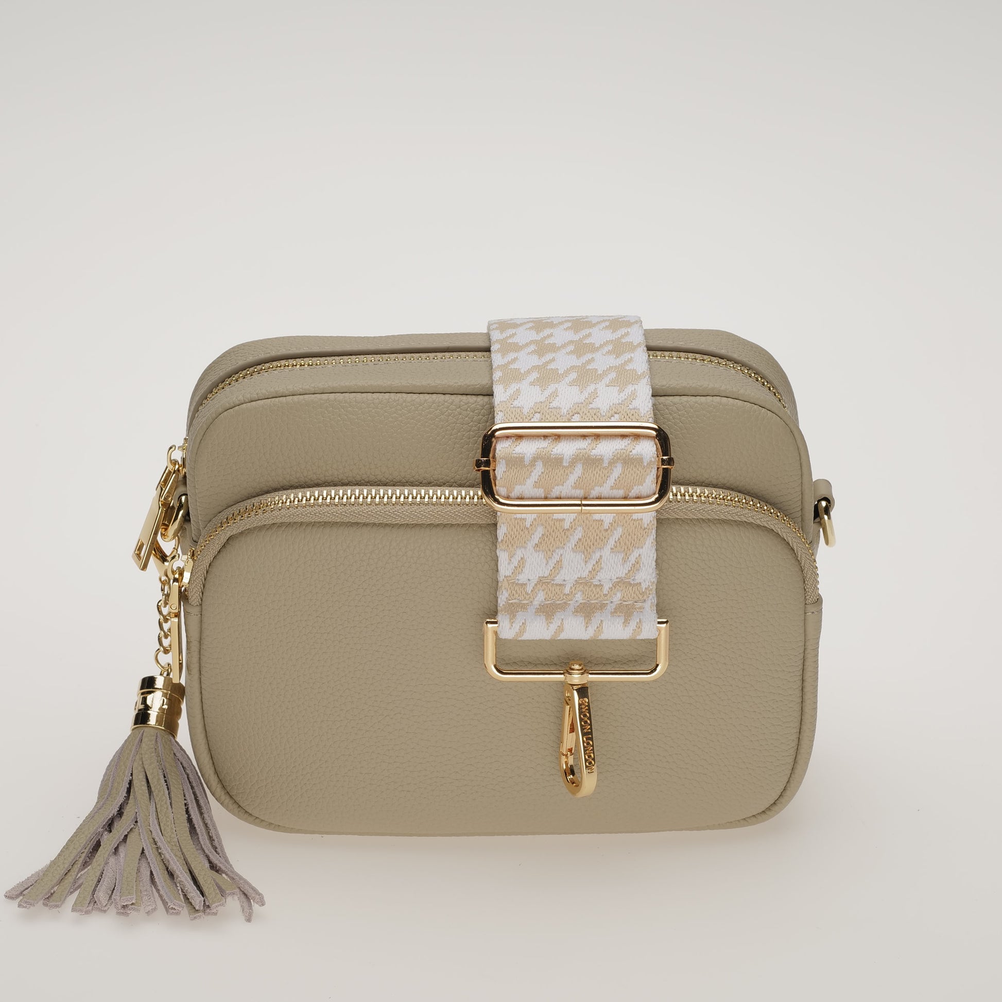 Beige Neutral Houndstooth Strap