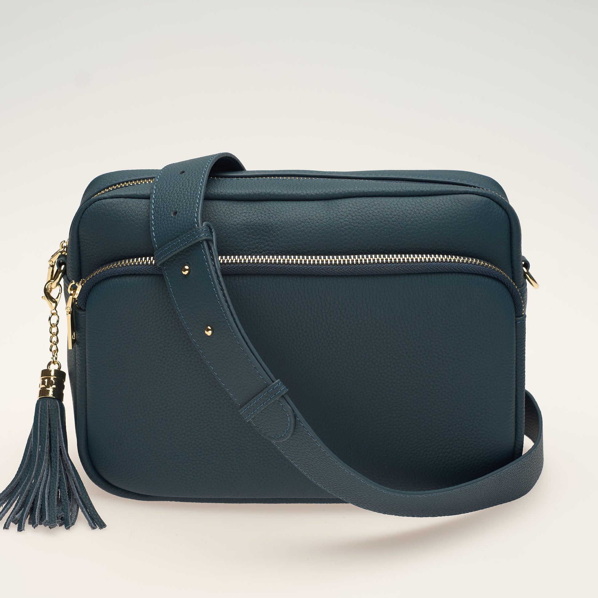 Downton XL Leather Crossbody Bag in Denim