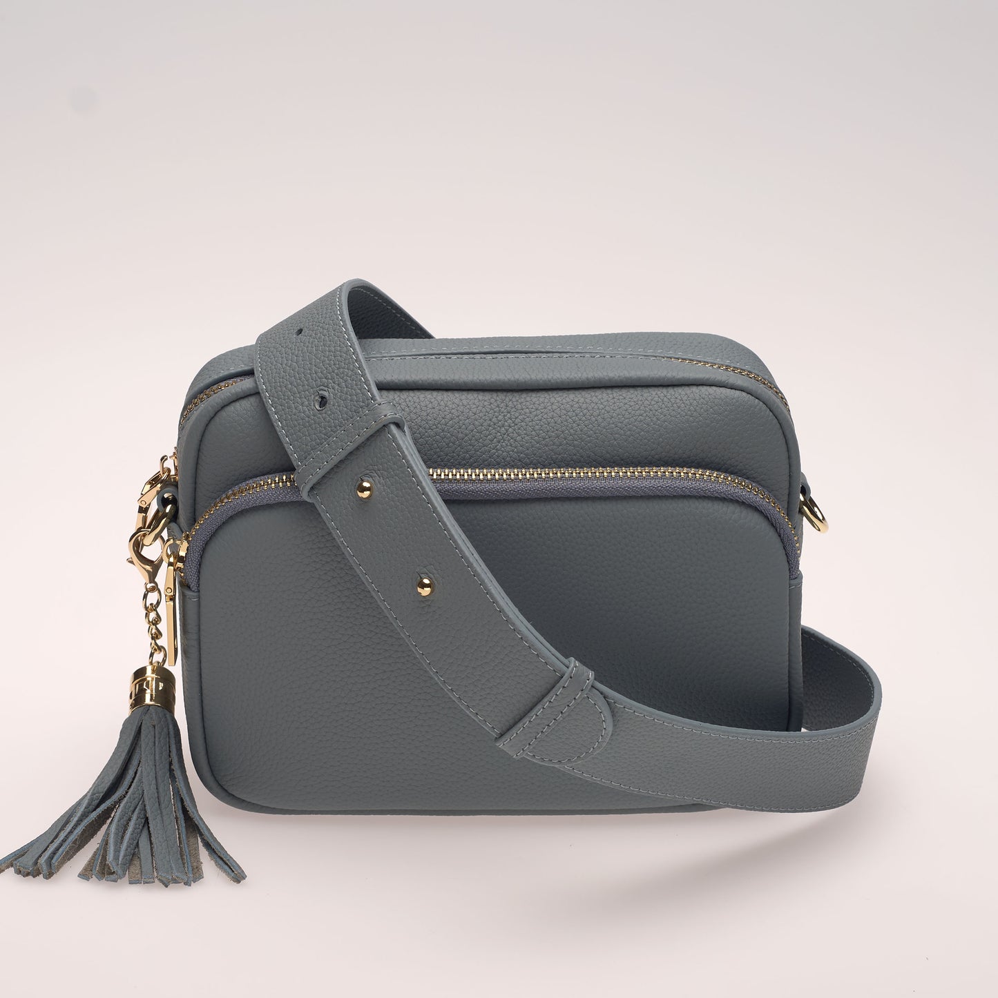 Downton Leather Crossbody Bag in West Coast Blue by Swoon London