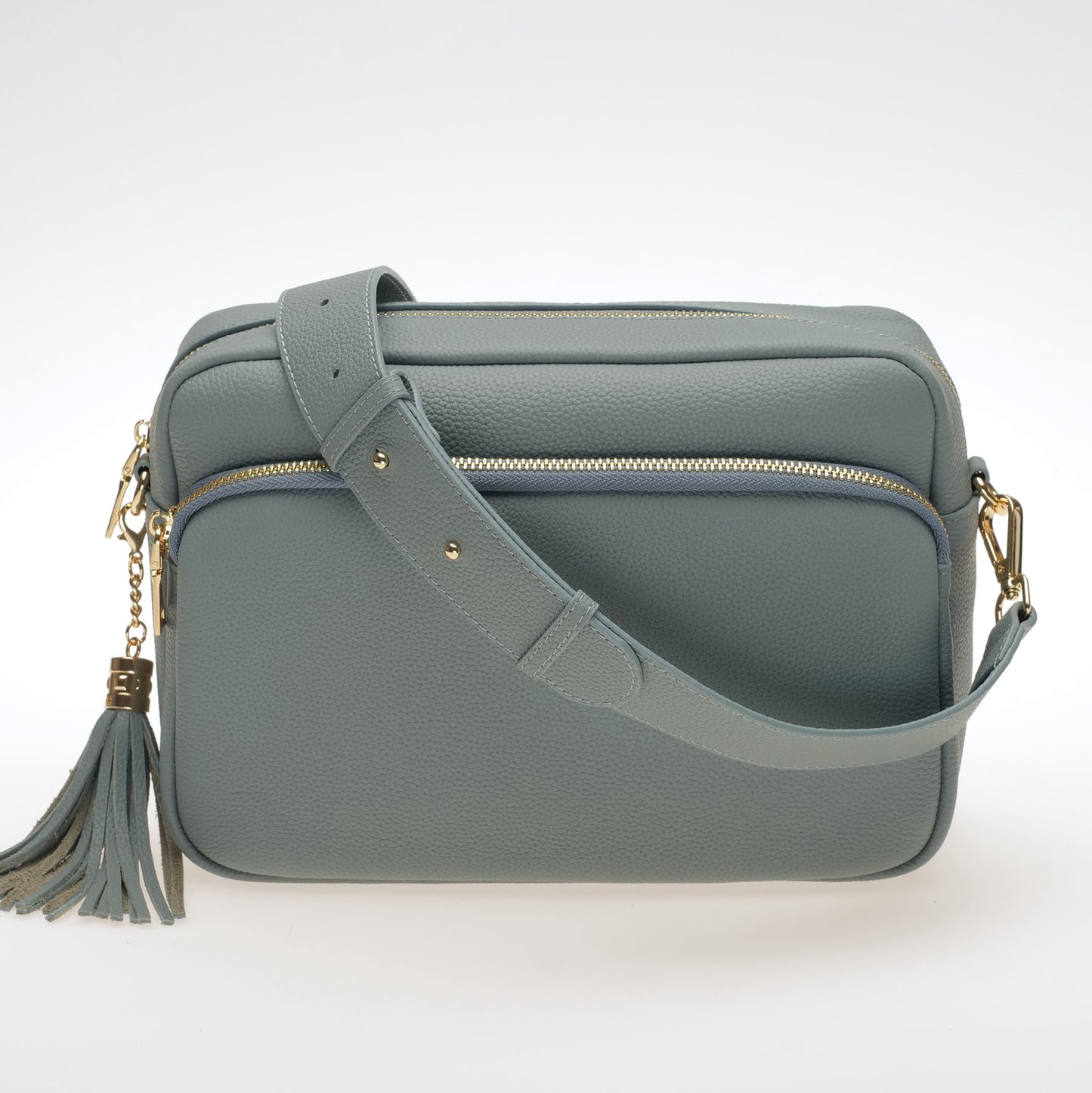Large Blue Crossbody Bag with Matching Strap