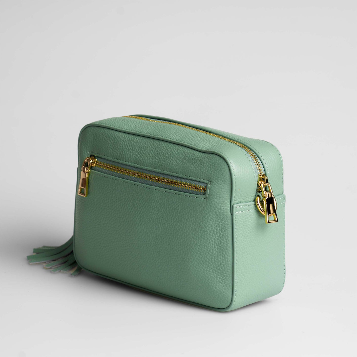 Swoon London Stratford Leather Crossbody Bag in Mint Green