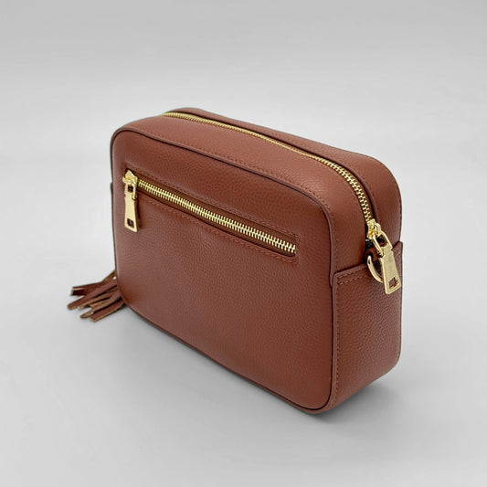 Swoon London Stratford Leather Crossbody Bag in Tuscan Tan