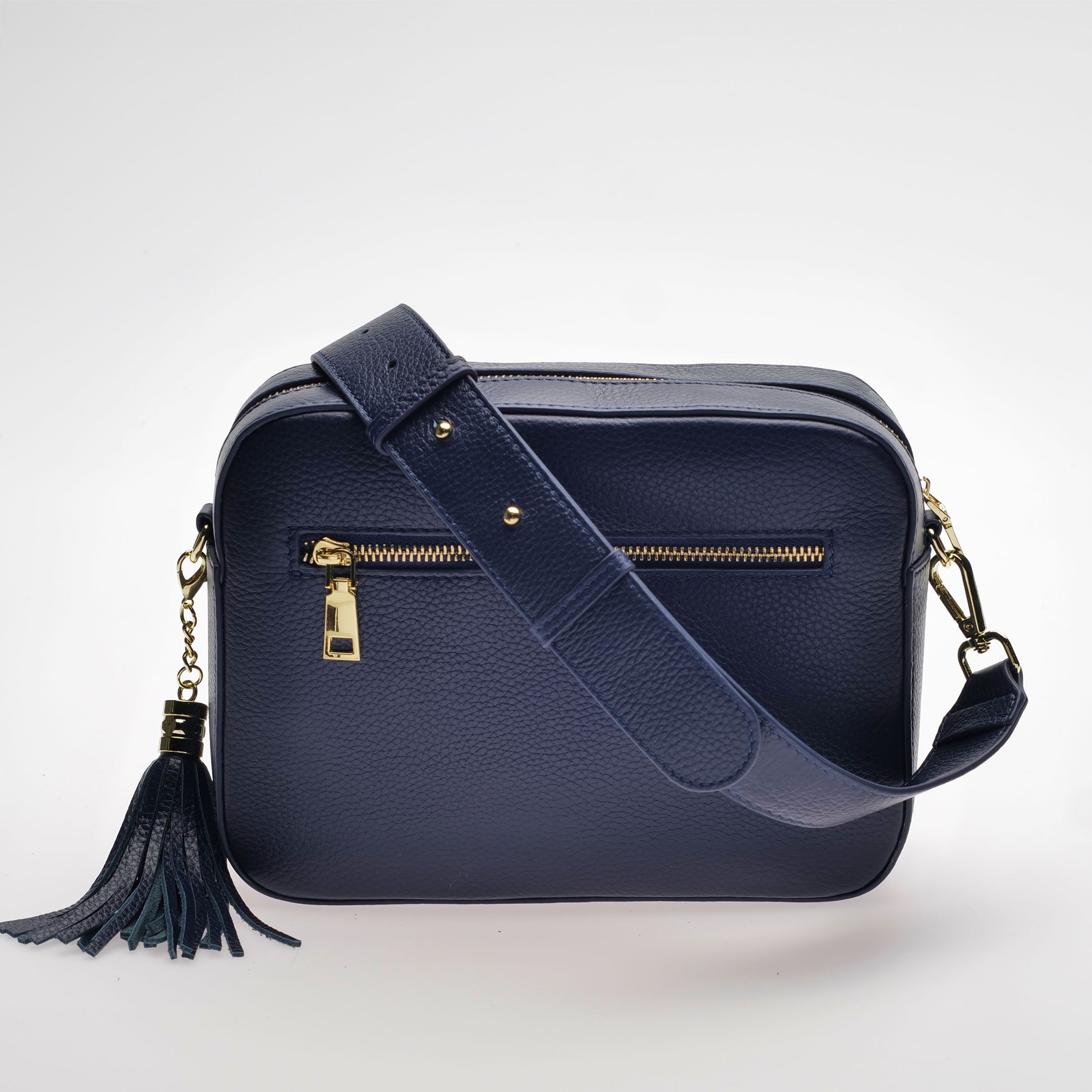 Navy leather crossbody handbags sale