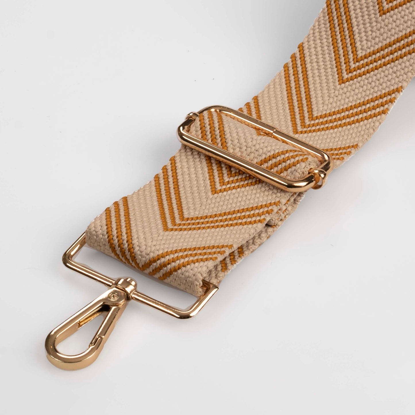 Tan Herringbone Crossbody Bag Strap - Swoon London